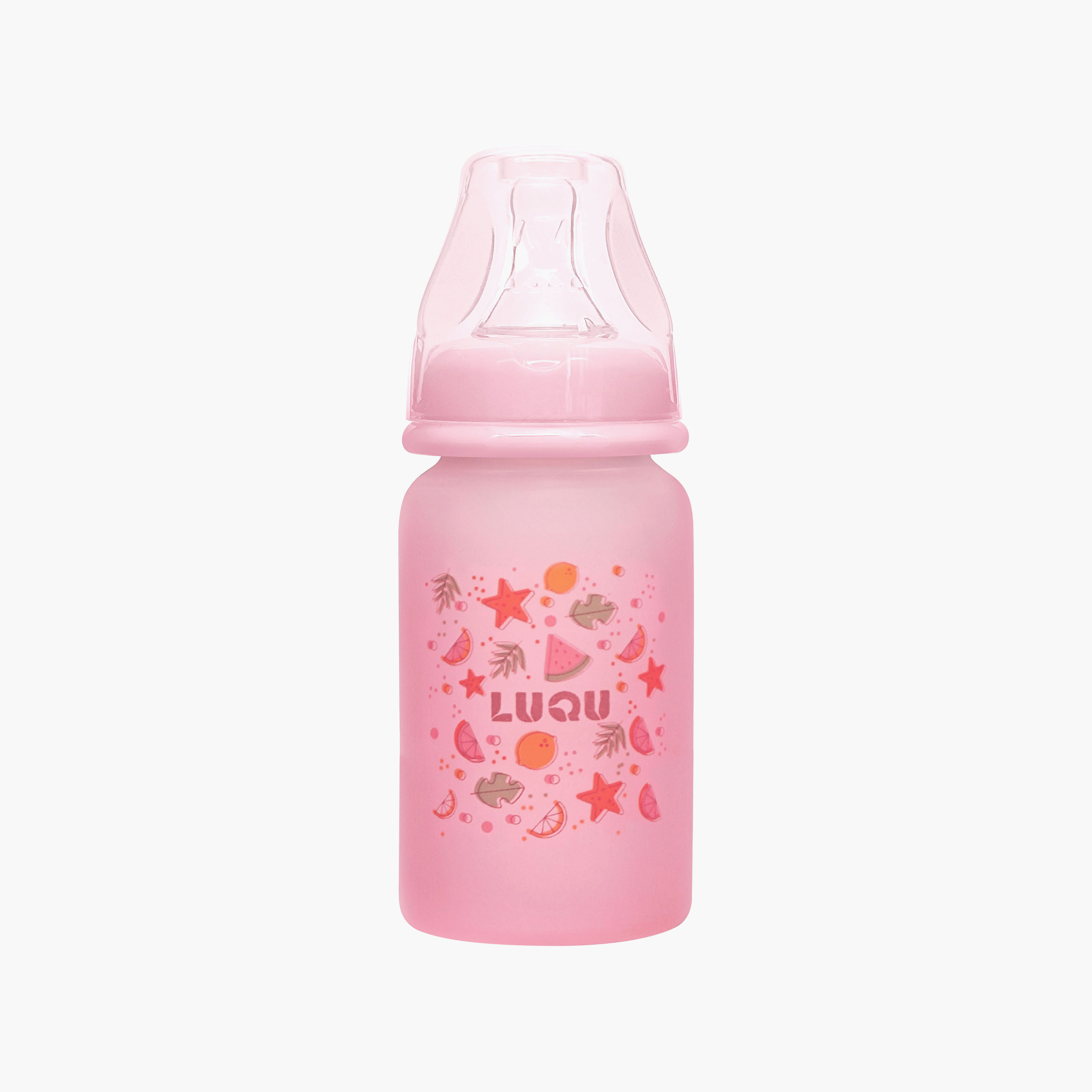 زجاجة رضاعة زجاجية مغطاة بالسيليكون من لوكو - 60 مل-baby-feeding-feedingbottles-bottlesandteats-image-1
