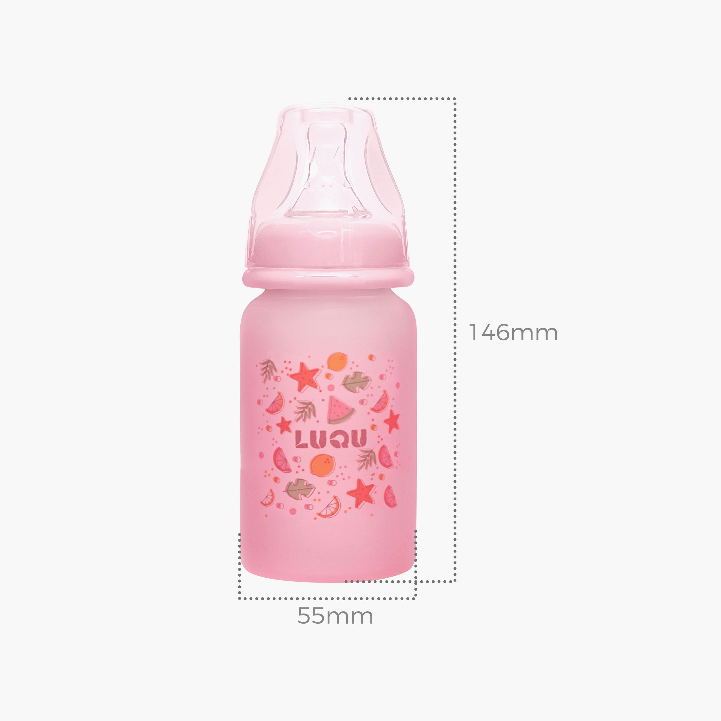 زجاجة رضاعة زجاجية مغطاة بالسيليكون من لوكو - 60 مل-baby-feeding-feedingbottles-bottlesandteats-image-7