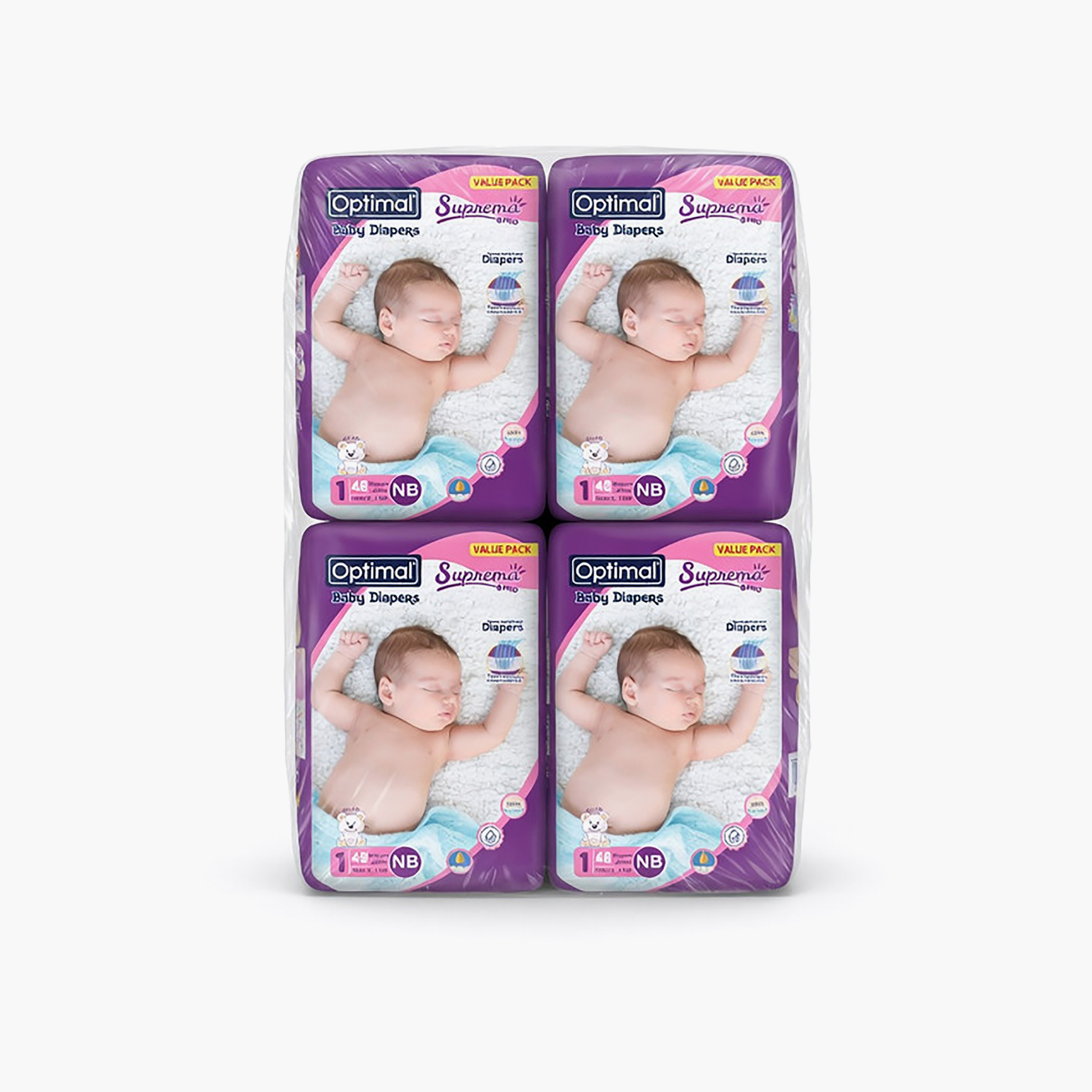 Optimal 192-Piece Suprema Super Absorbent Diapers Set - Size 1-baby-diapering-diapers-image-1