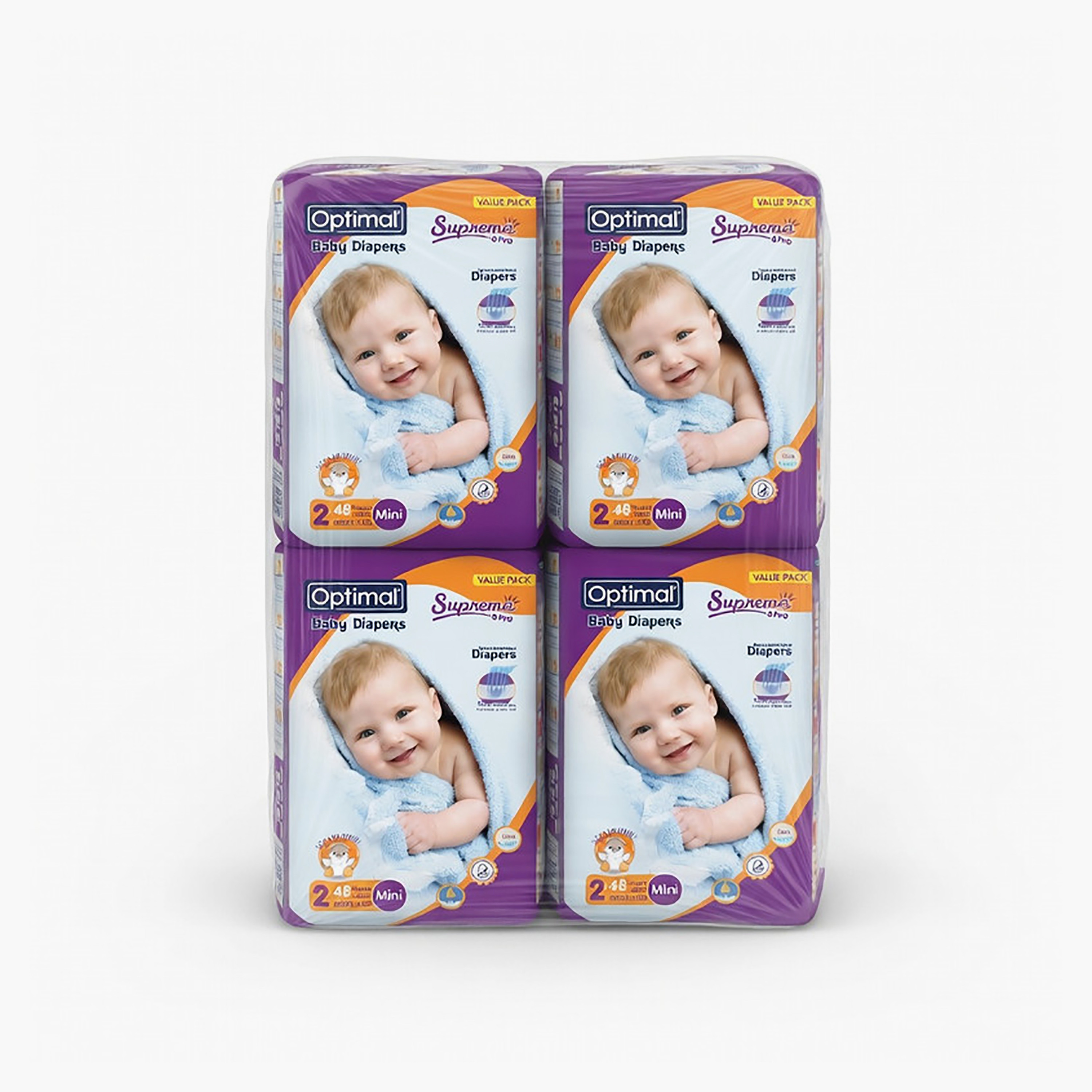 Optimal 192-Piece Suprema Super Absorbent Diapers Set - Size 2-baby-diapering-diapers-image-1