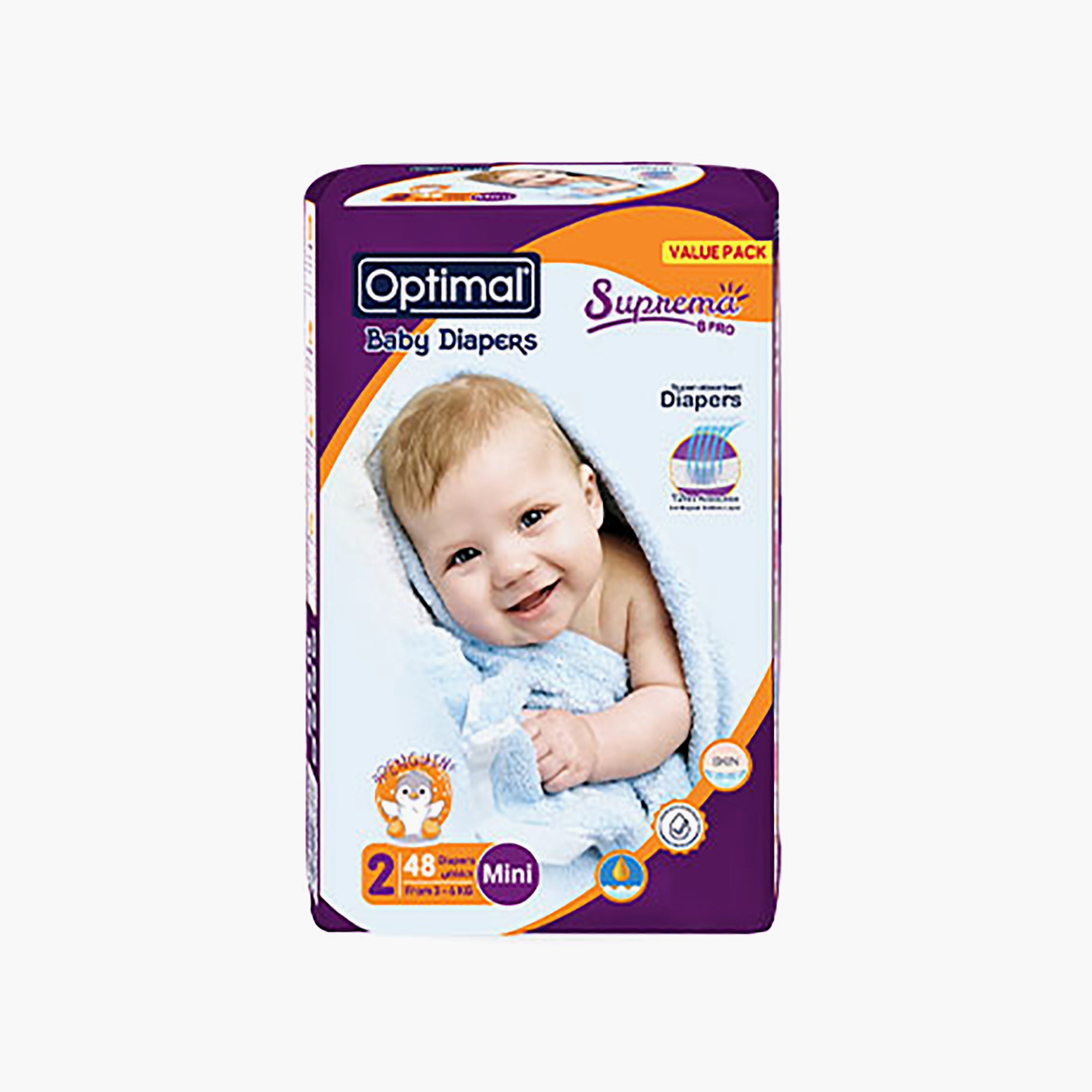 Optimal 192-Piece Suprema Super Absorbent Diapers Set - Size 2-baby-diapering-diapers-image-2
