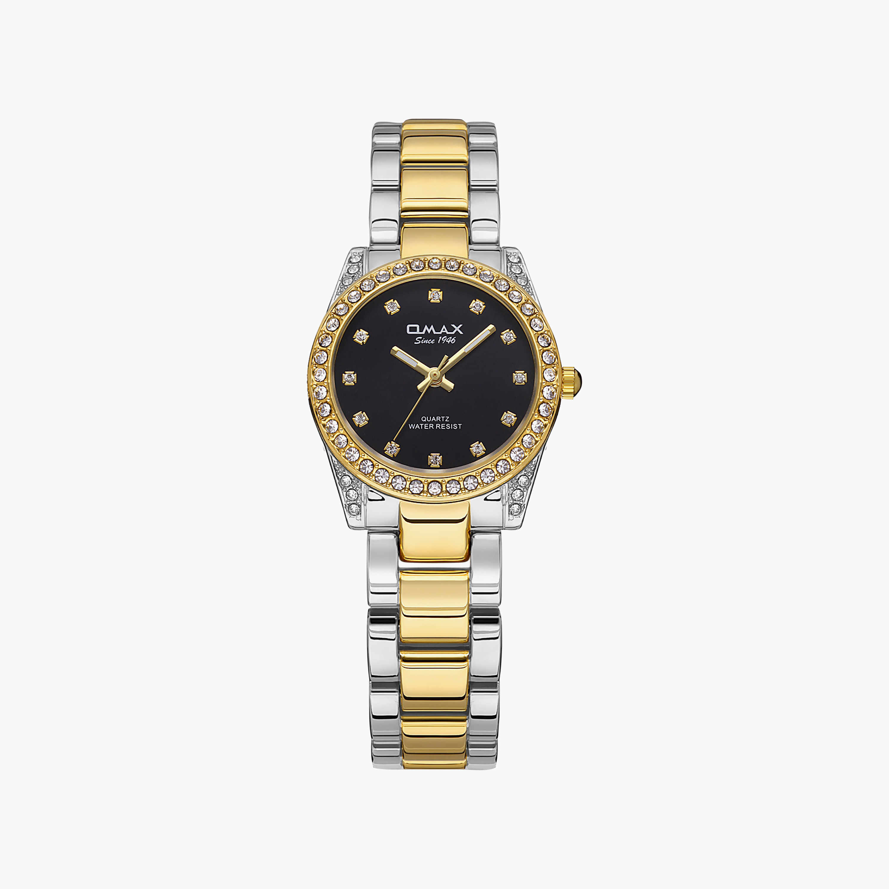 Omax Women 34 MM Silver & Gold Analog Stainless Steel Watch | 00JED026N002.-women-watchesandjewellery-watches-image-1