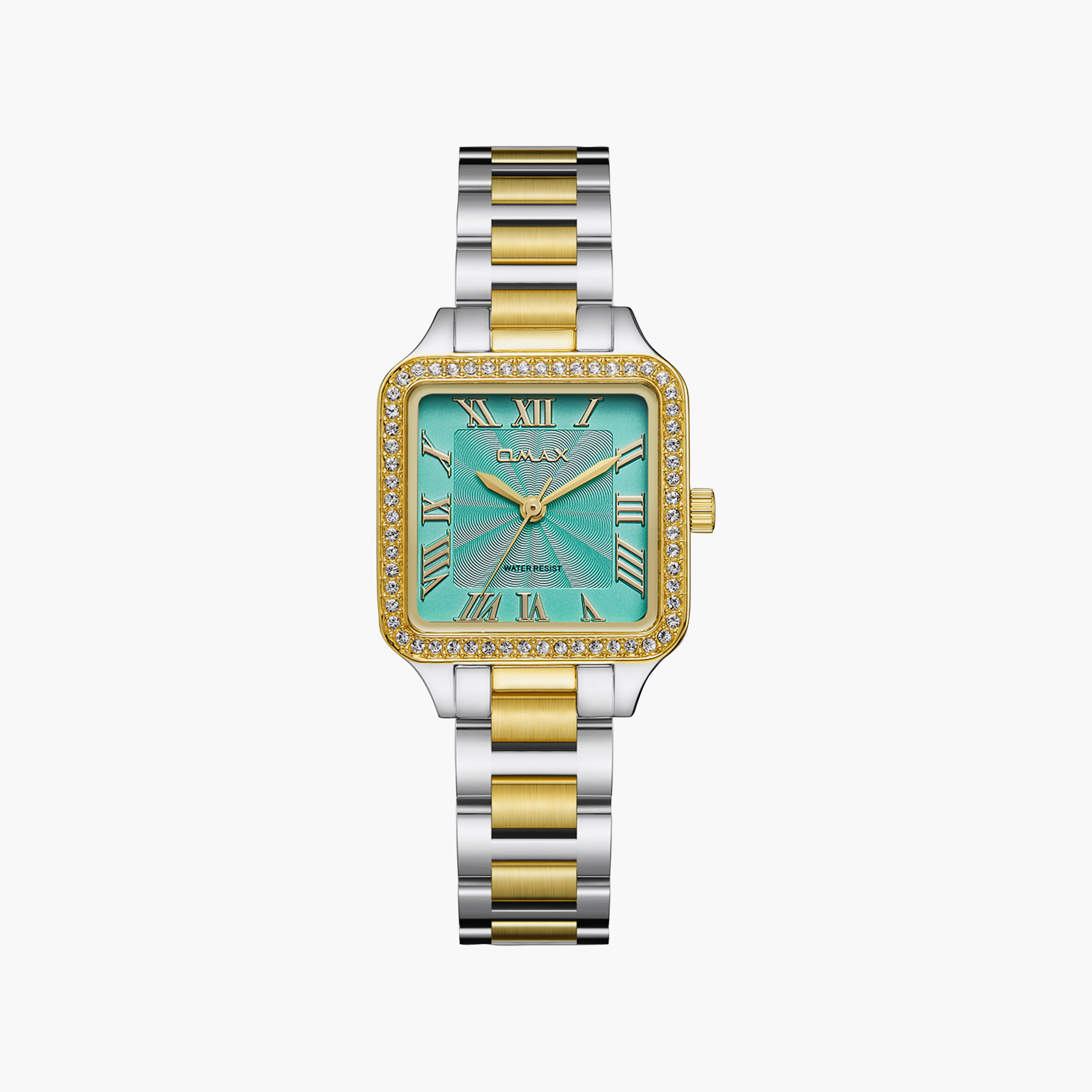 ساعة أوماكس النسائية المعدنية التناظرية الفضية والذهبية مقاس 28 مم | SQ-BS002GT1R-women-watchesandjewellery-watches-image-1