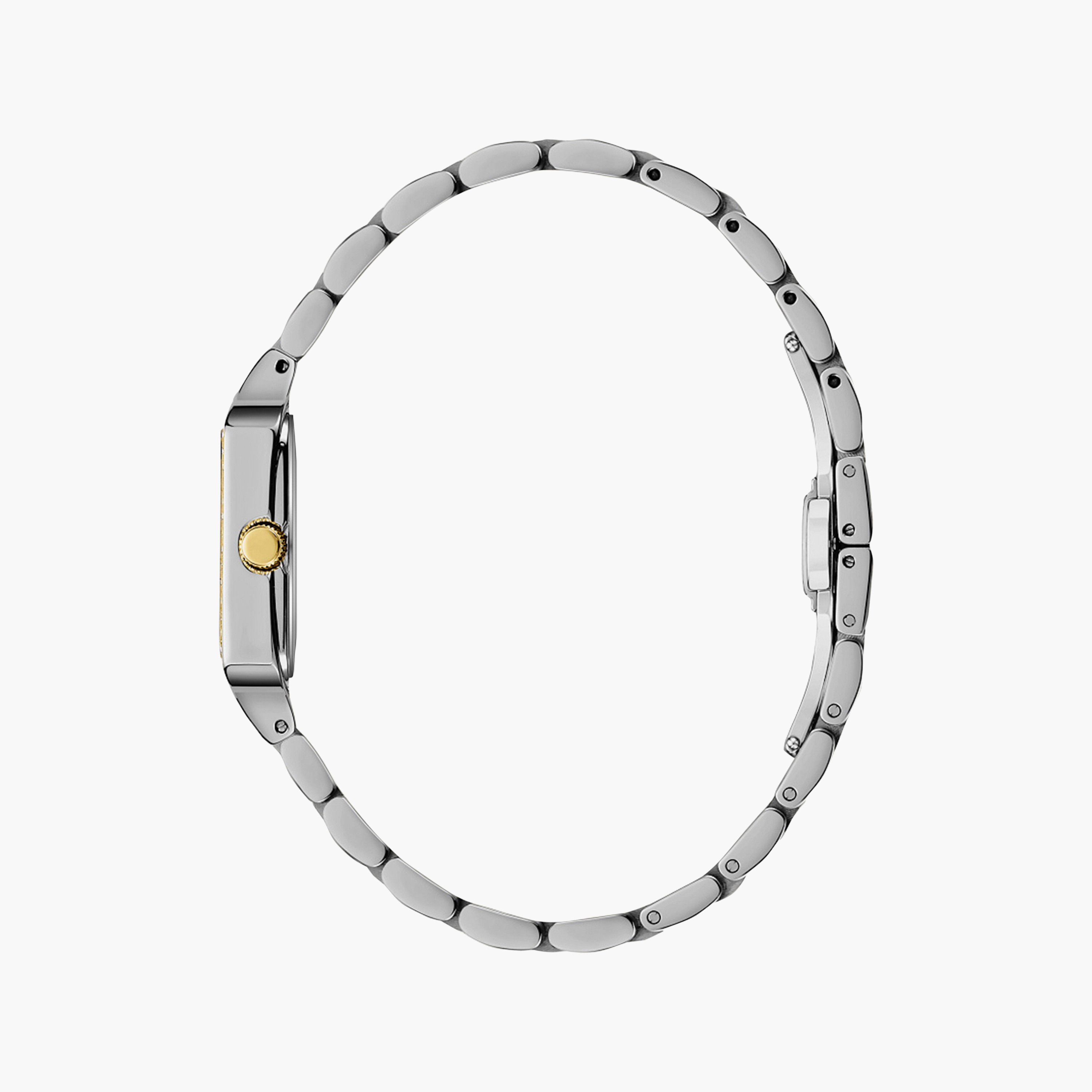 Omax Women 28 MM Silver & Gold Analog Metal Watch | SQ-BS002GT1R-women-watchesandjewellery-watches-image-2