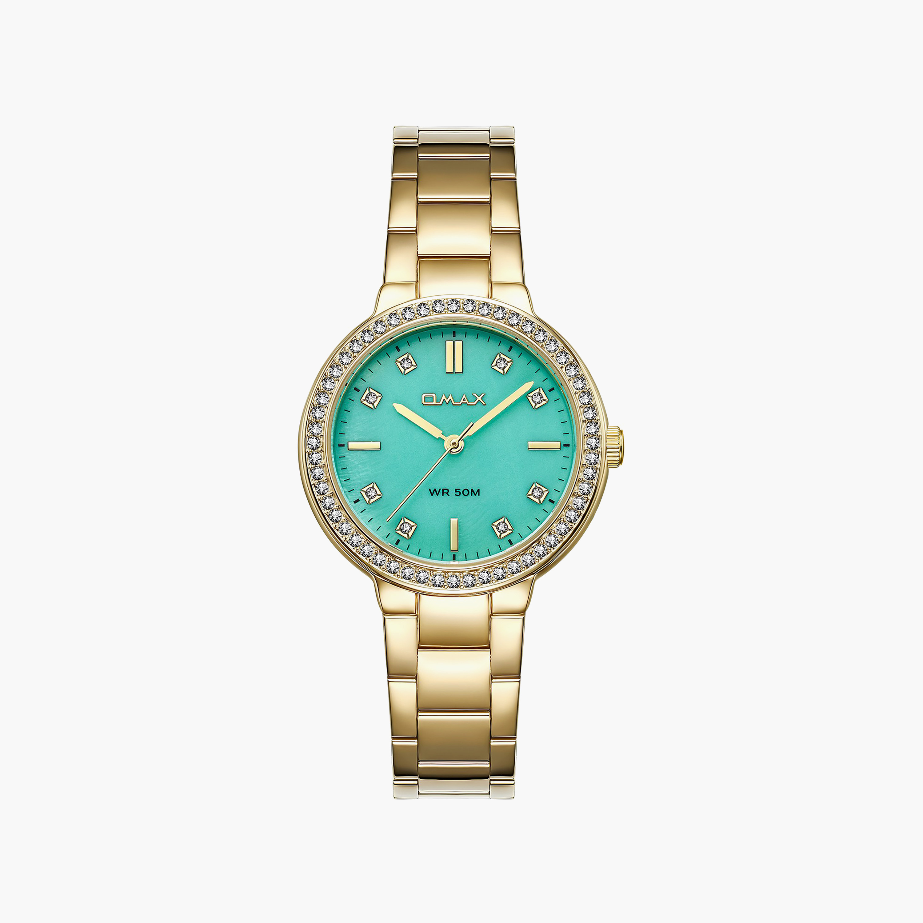 ساعة أوماكس النسائية التناظرية الدائرية 34 مم بسوار معدني مغلق | 00ASS004G017-women-watchesandjewellery-watches-image-1