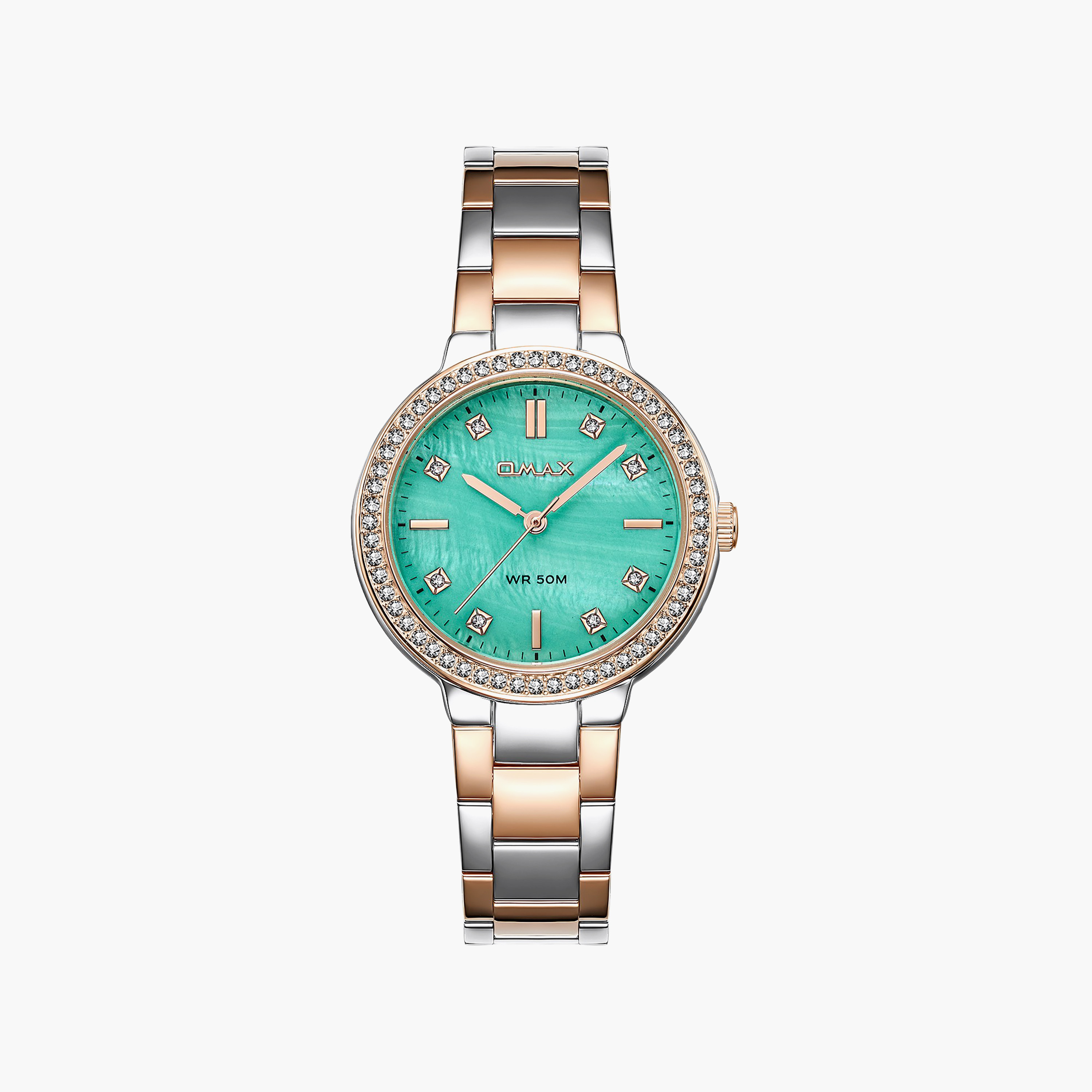 ساعة أوماكس النسائية التناظرية الدائرية 34 مم بسوار معدني مغلق | 00ASS004N025-women-watchesandjewellery-watches-image-1