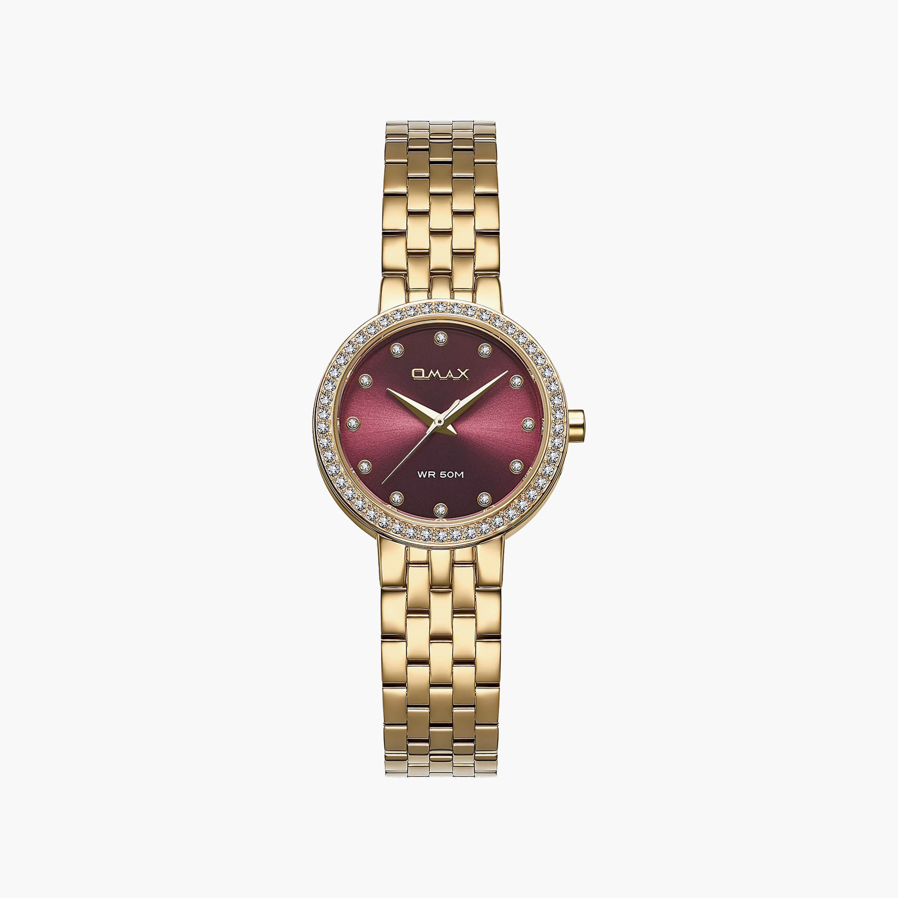 ساعة أوماكس النسائية التناظرية الدائرية 30 مم بسوار معدني مغلق | 00ASS012G023-women-watchesandjewellery-watches-image-1