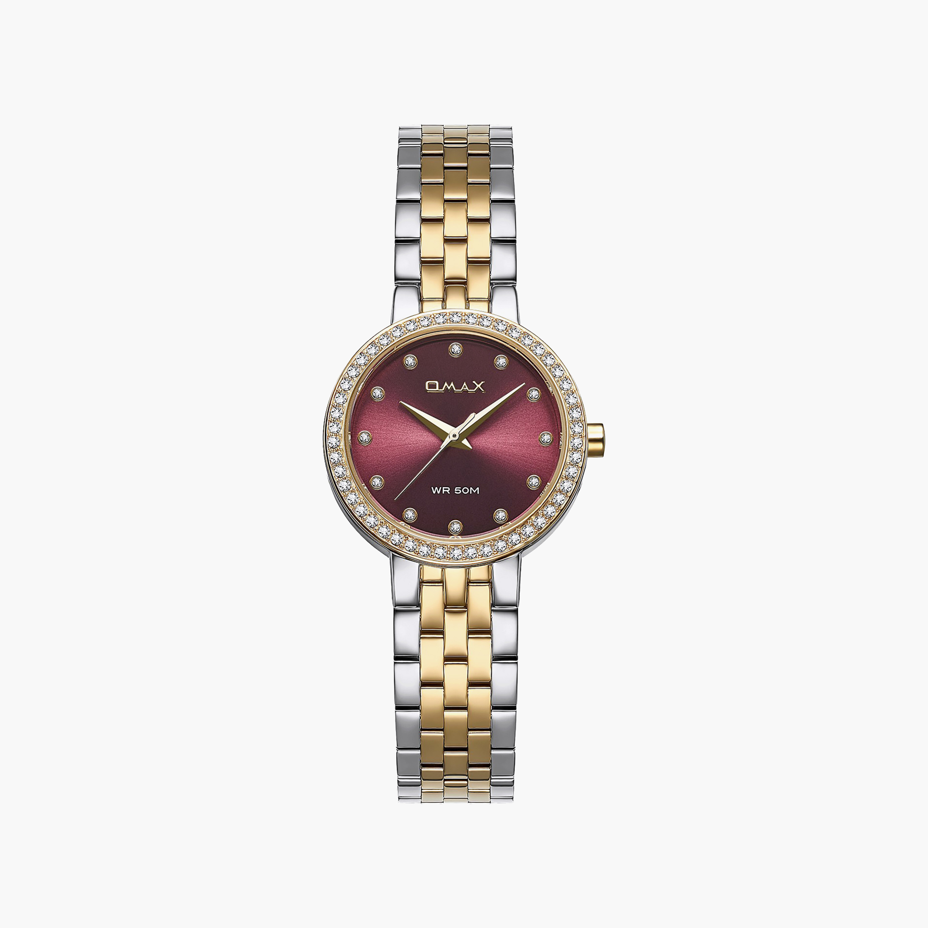 OMAX Women's Analog Round 30 MM Metal Closed Band Watch | 00ASS012T015-women-watchesandjewellery-watches-image-1