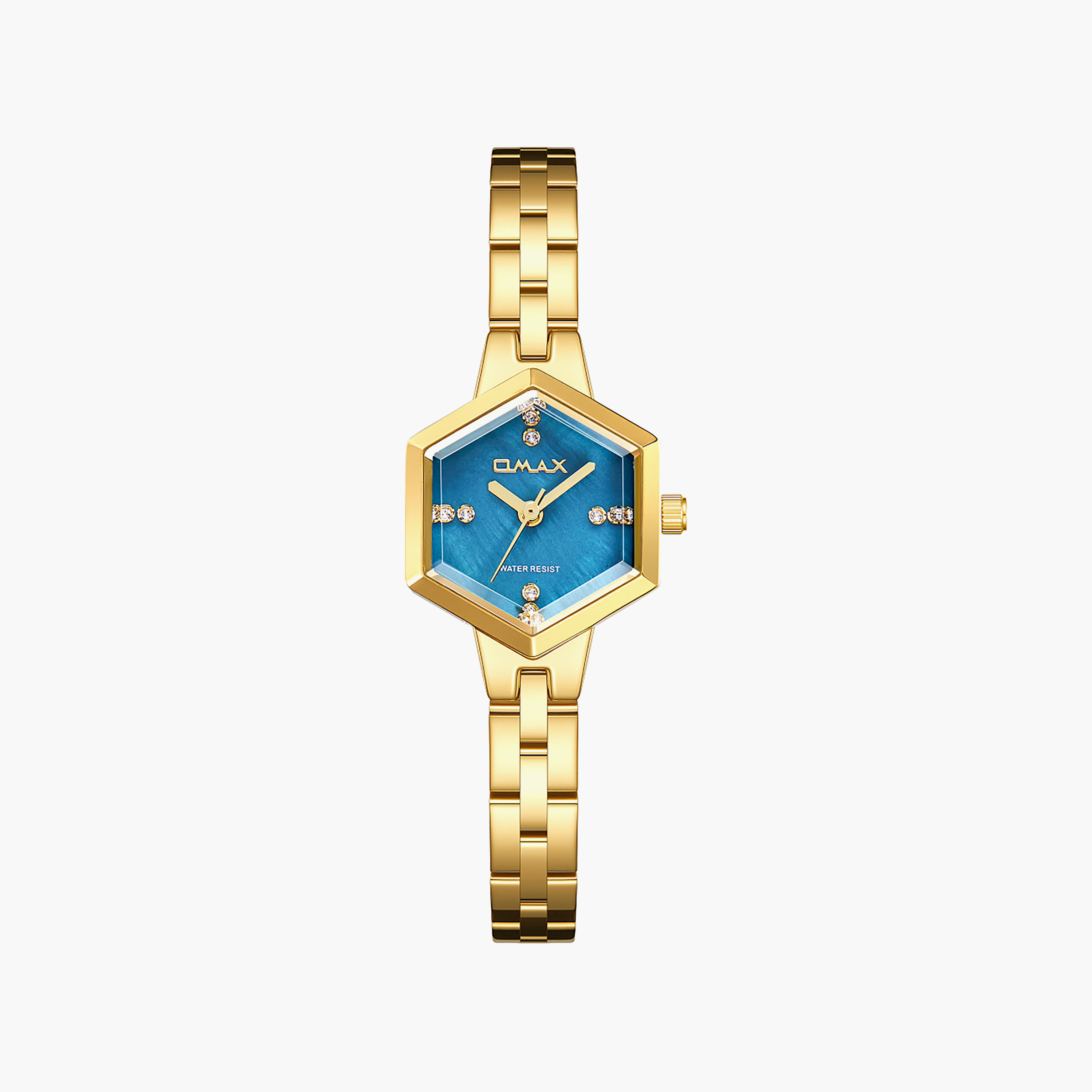 ساعة أوماكس النسائية التناظرية سداسية الشكل 22 مم بمشبك معدني | SQ-CS012G21S3-women-watchesandjewellery-watches-image-7