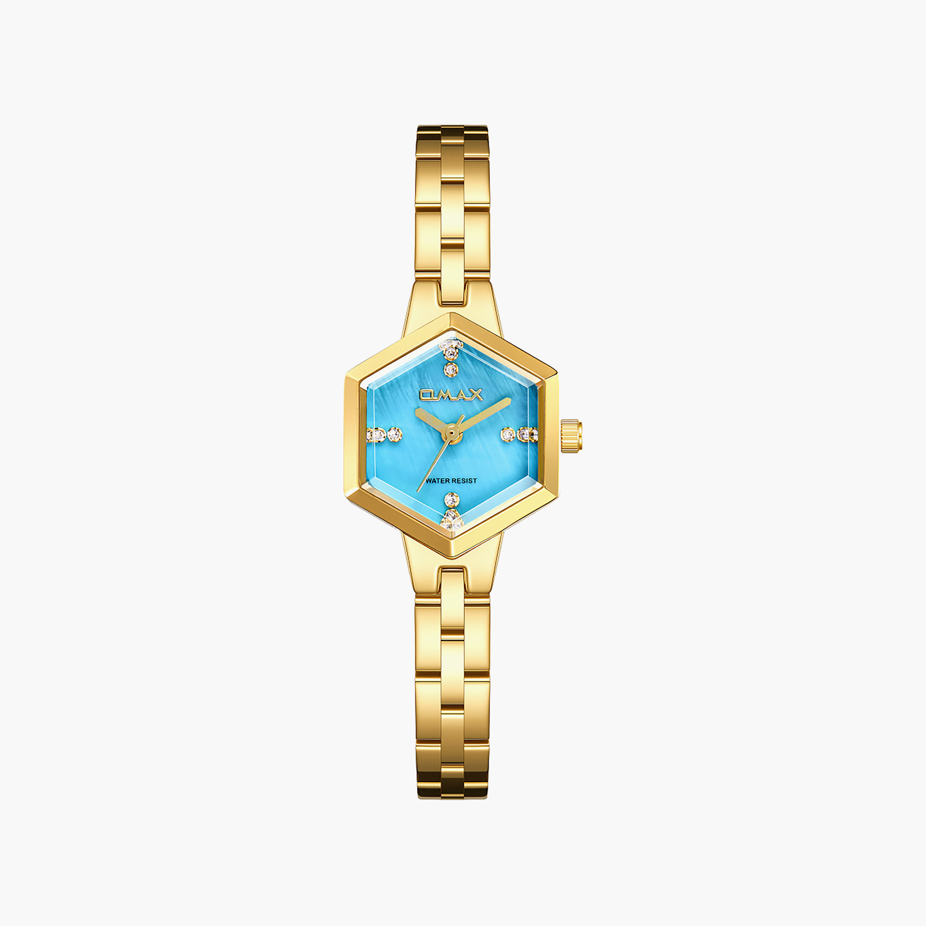 ساعة أوماكس النسائية التناظرية سداسية الشكل 22 مم بمشبك معدني | SQ-CS012G21S3-women-watchesandjewellery-watches-image-10