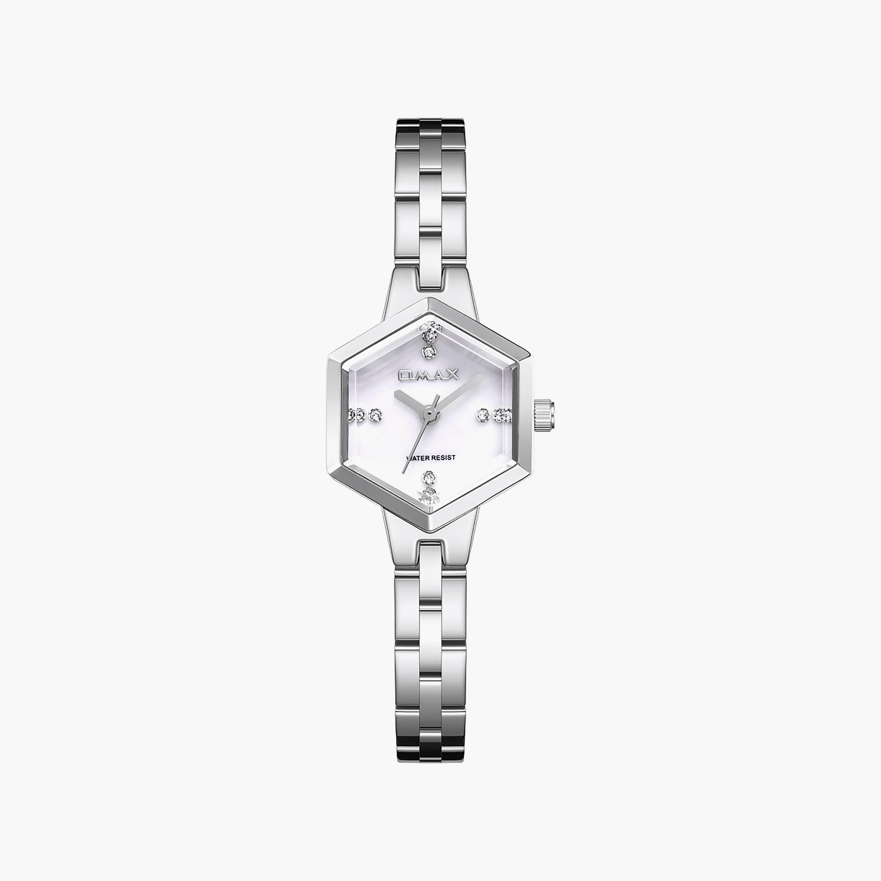 OMAX Women's Analog Hexagon 22 MM Metal Clasp Watch | SQ-CS012P33S1-women-watchesandjewellery-watches-image-1