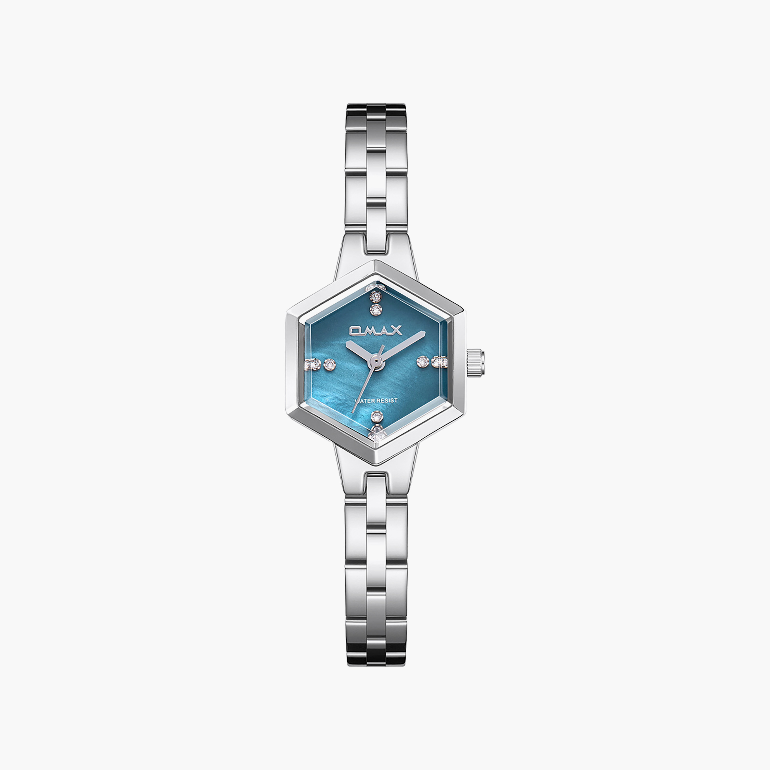 ساعة أوماكس النسائية التناظرية سداسية الشكل 22 مم بمشبك معدني | SQ-CS012P63S1-women-watchesandjewellery-watches-image-1
