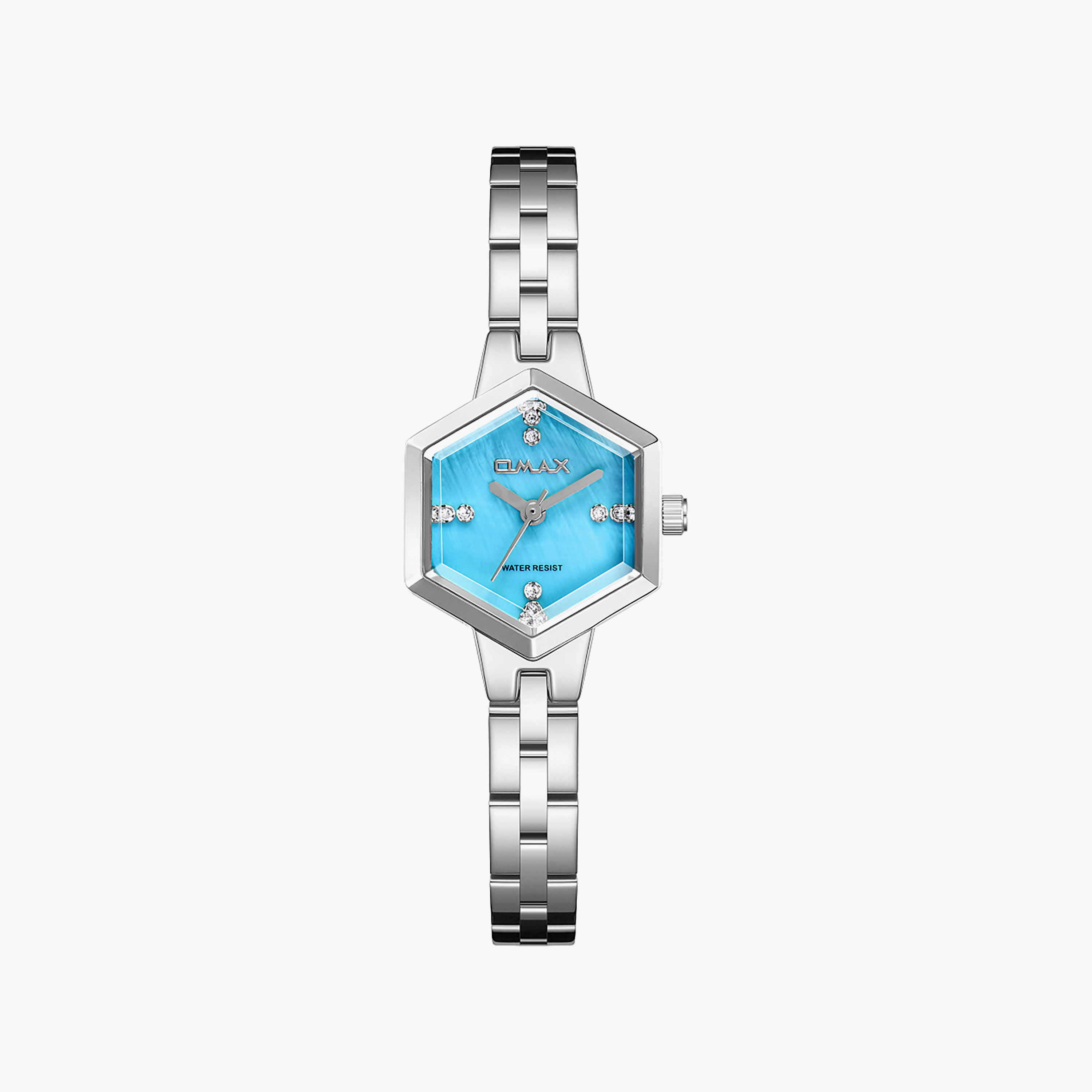 ساعة أوماكس النسائية التناظرية سداسية الشكل 22 مم بمشبك معدني | SQ-CS012P73S1-women-watchesandjewellery-watches-image-1