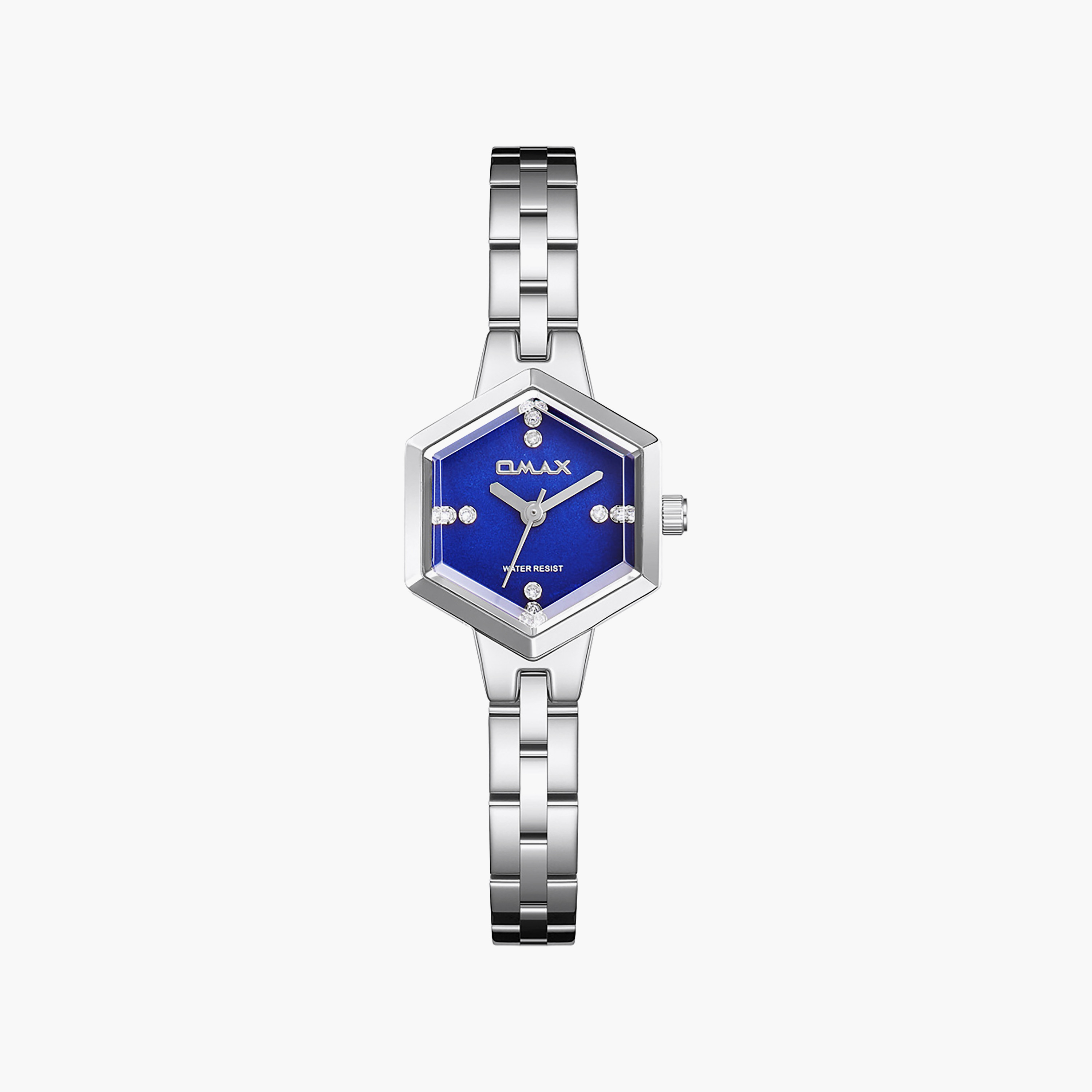 ساعة أوماكس النسائية التناظرية سداسية الشكل 22 مم بمشبك معدني | SQ-CS012P33S1-women-watchesandjewellery-watches-image-1