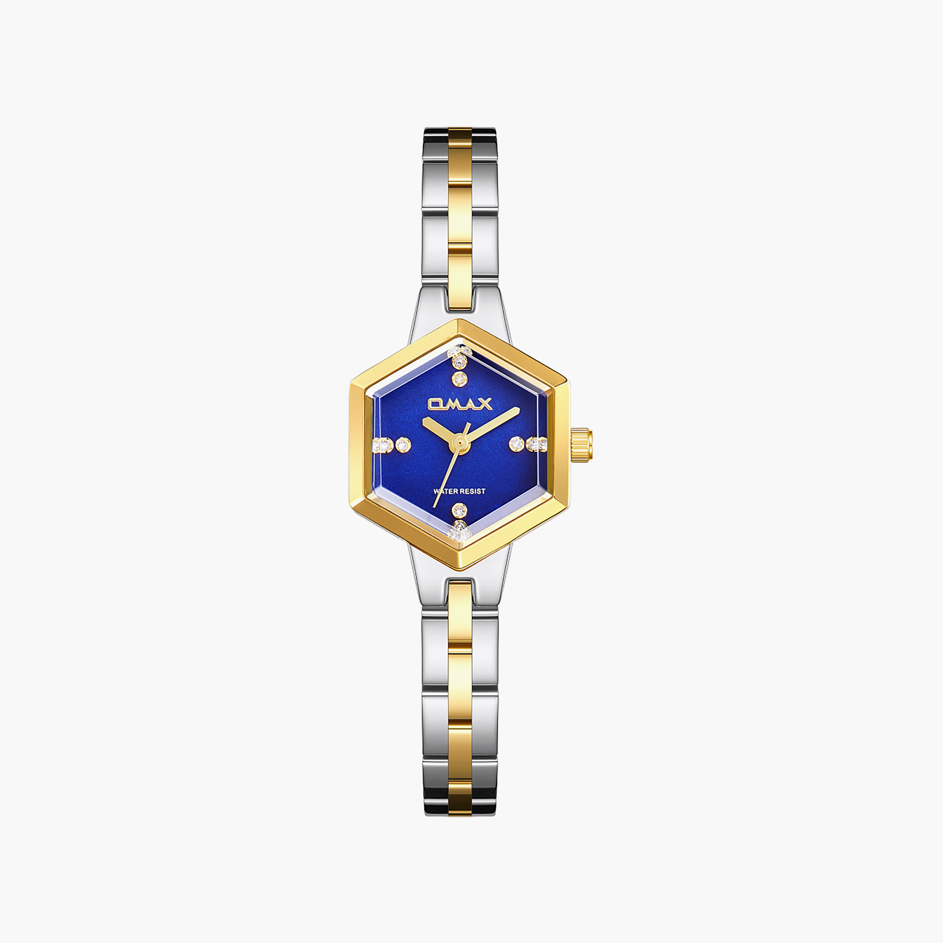 OMAX Women's Analog Hexagon 22 MM Metal Clasp Watch | SQ-CS012T3IS3-women-watchesandjewellery-watches-image-1