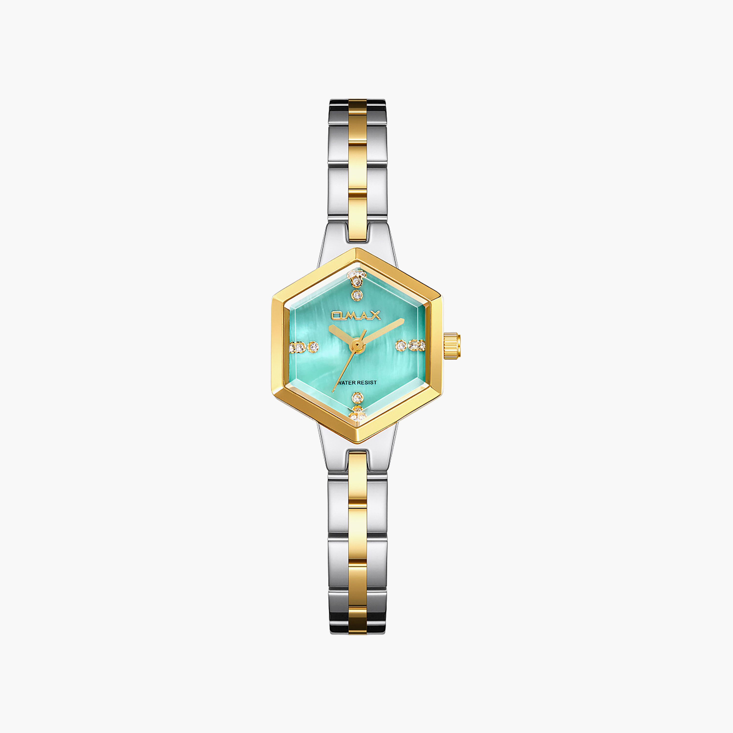 OMAX Women's Analog Hexagon 22 MM Metal Clasp Watch | SQ-CS012T3IS3-women-watchesandjewellery-watches-image-1