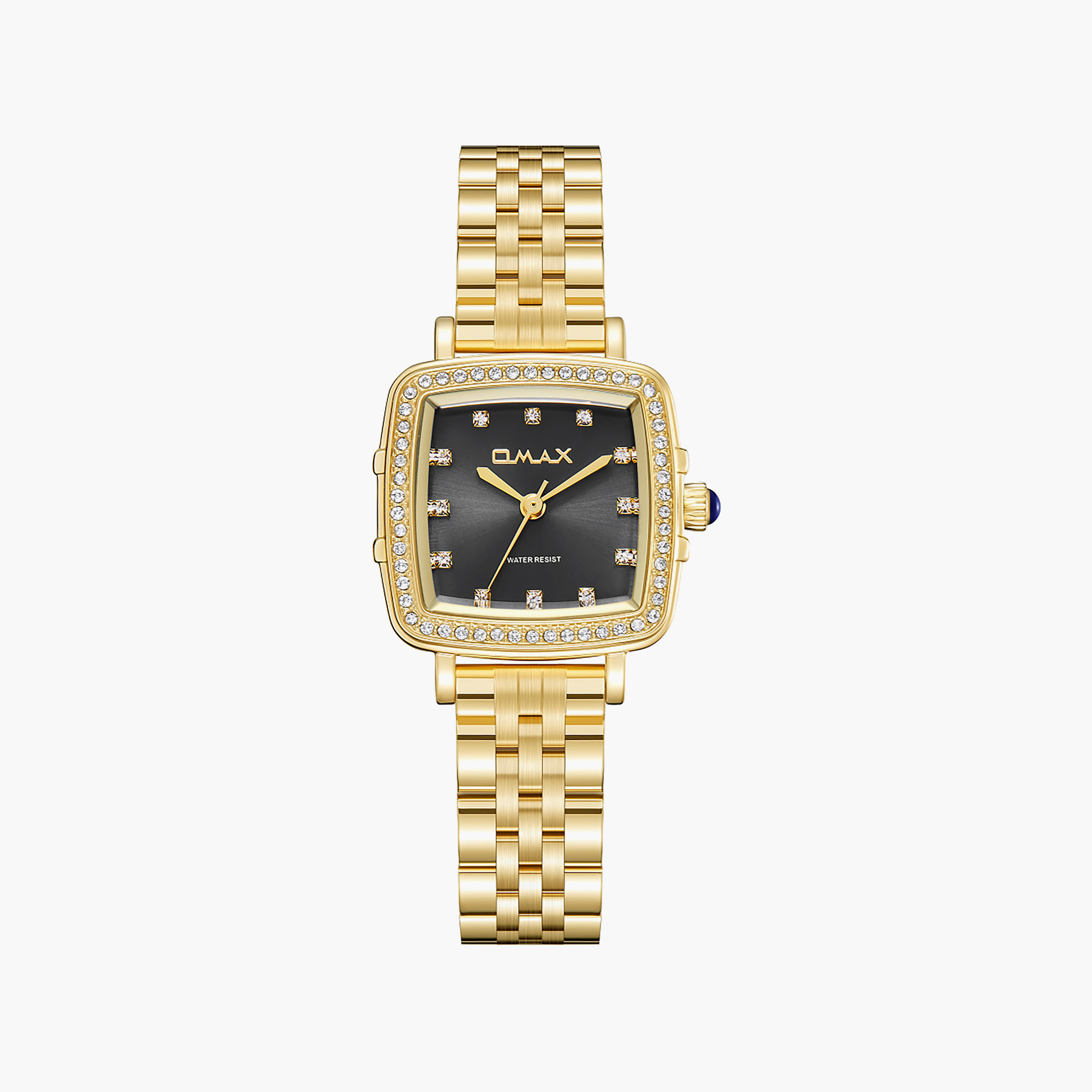 OMAX Women's Analog Square 25 MM Metal Clasp Watch | SQ-CS014G21S3-women-watchesandjewellery-watches-image-1