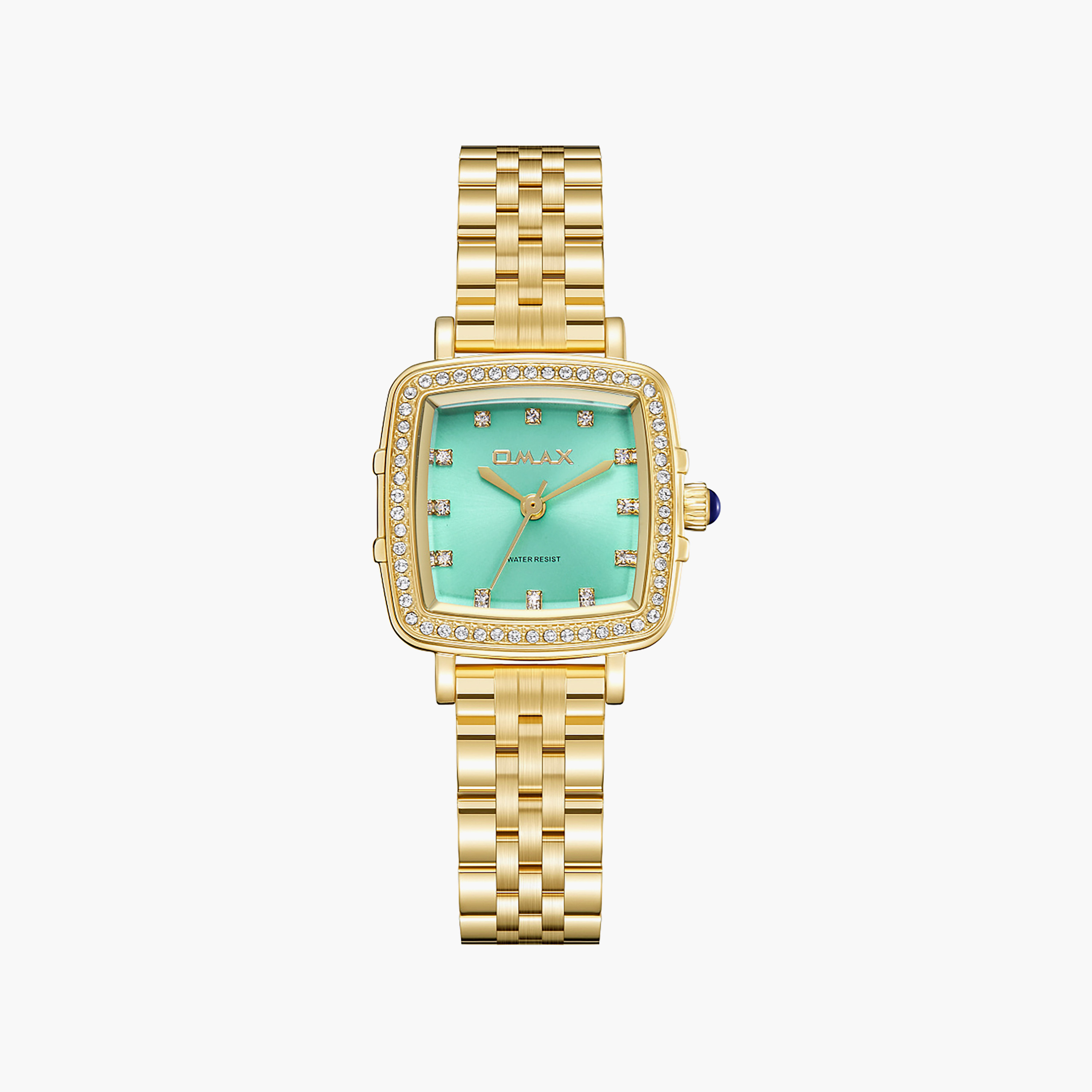 OMAX Women's Analog Square 25 MM Metal Clasp Watch | SQ-CS014G21S3-women-watchesandjewellery-watches-image-1