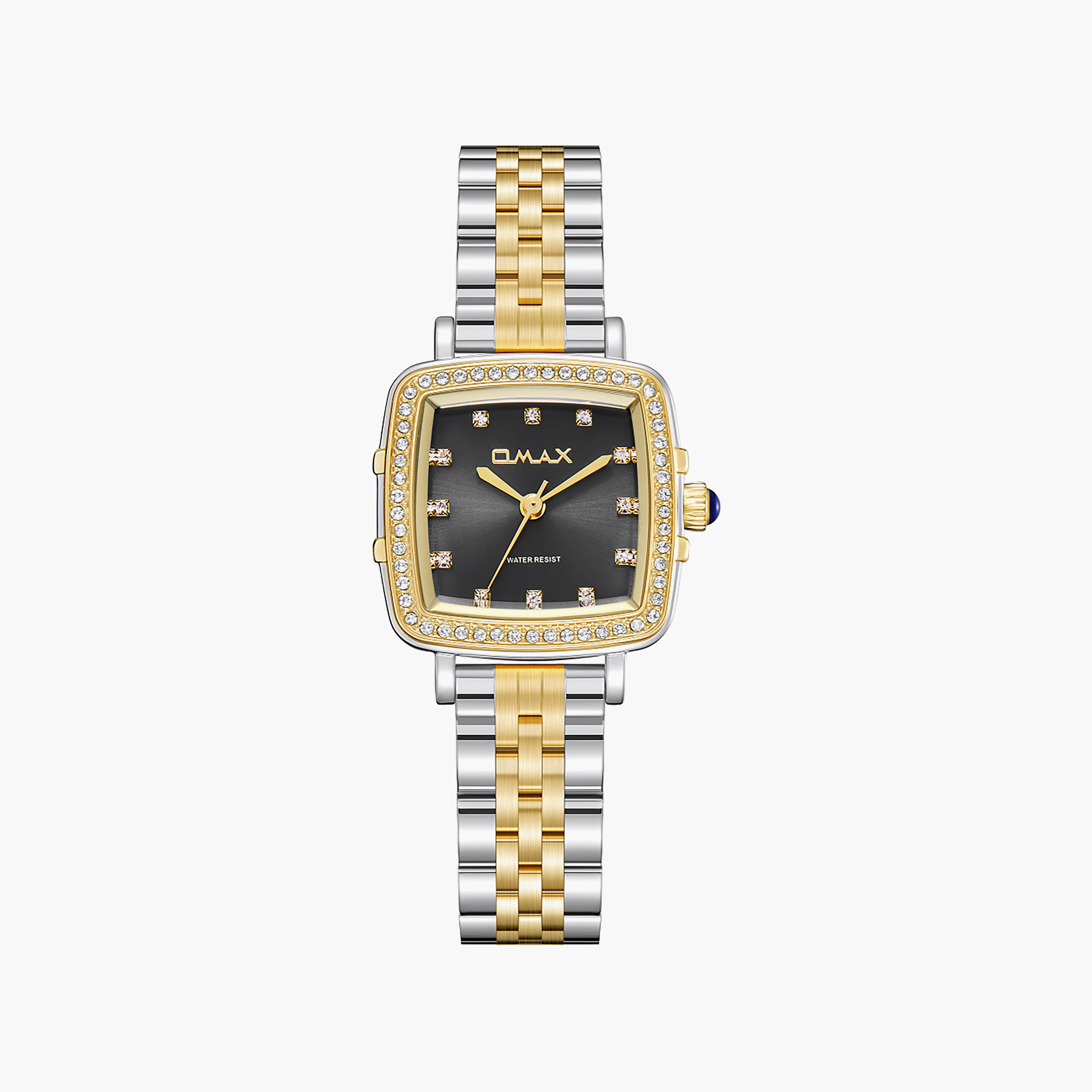 OMAX Women's Analog Square 25 MM Metal Clasp Watch | SQ-CS014T2IS3-women-watchesandjewellery-watches-image-1