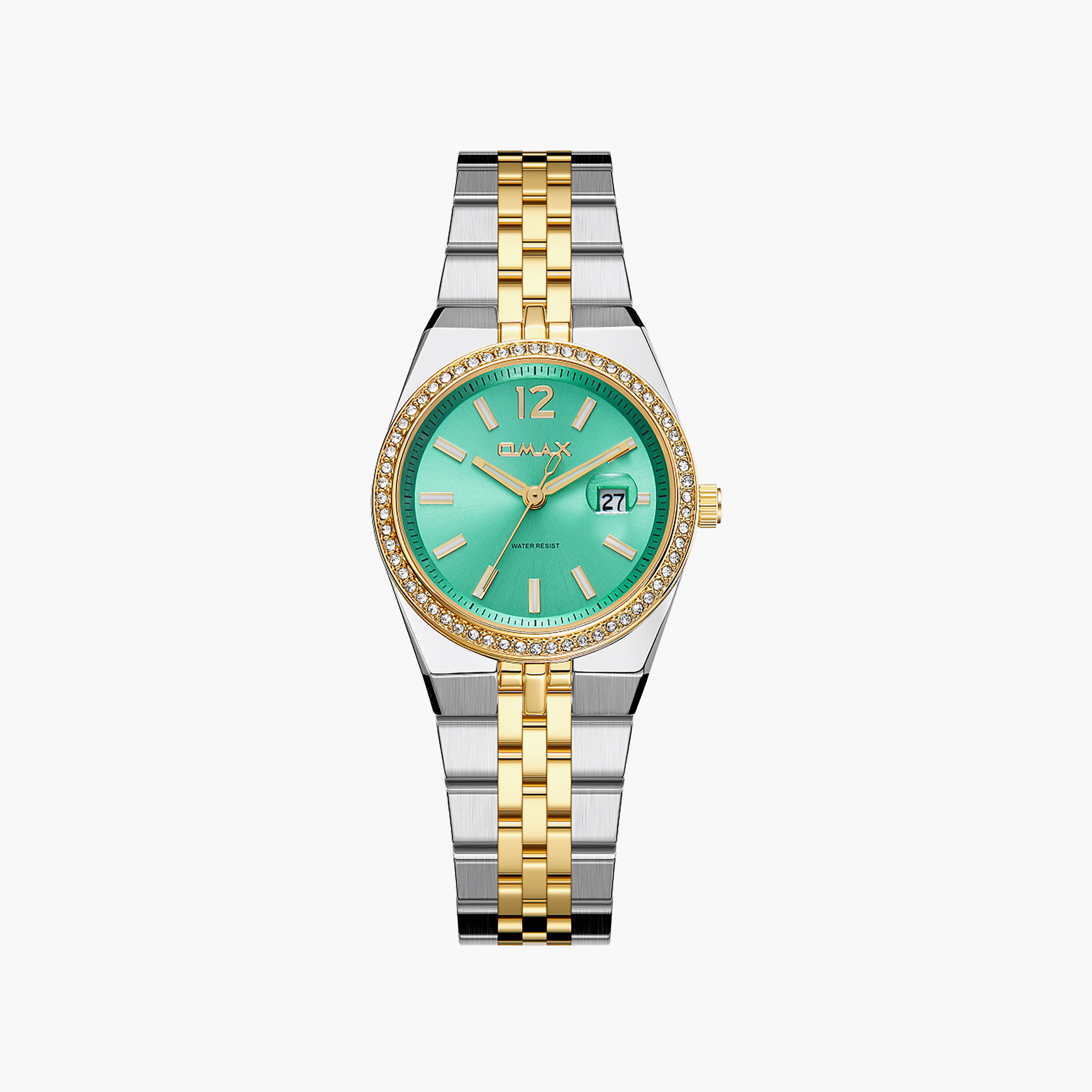 ساعة أوماكس النسائية التناظرية الدائرية 30 مم بمشبك معدني | SQ-BD004TTII3-women-watchesandjewellery-watches-image-1