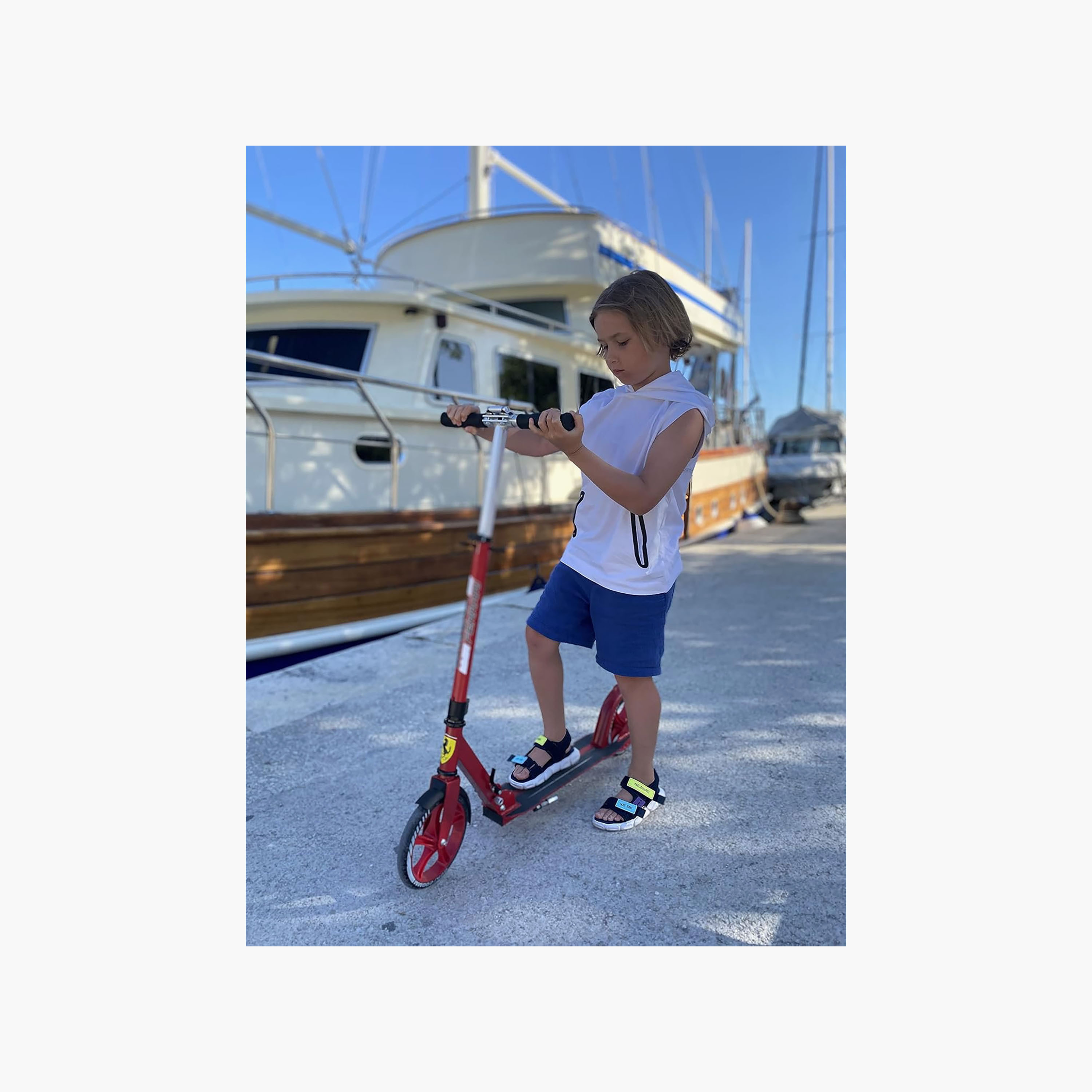 Ferrari 2-Wheel Foldable Scooter with Adjustable Height-toys-outdoor-scooters-image-6