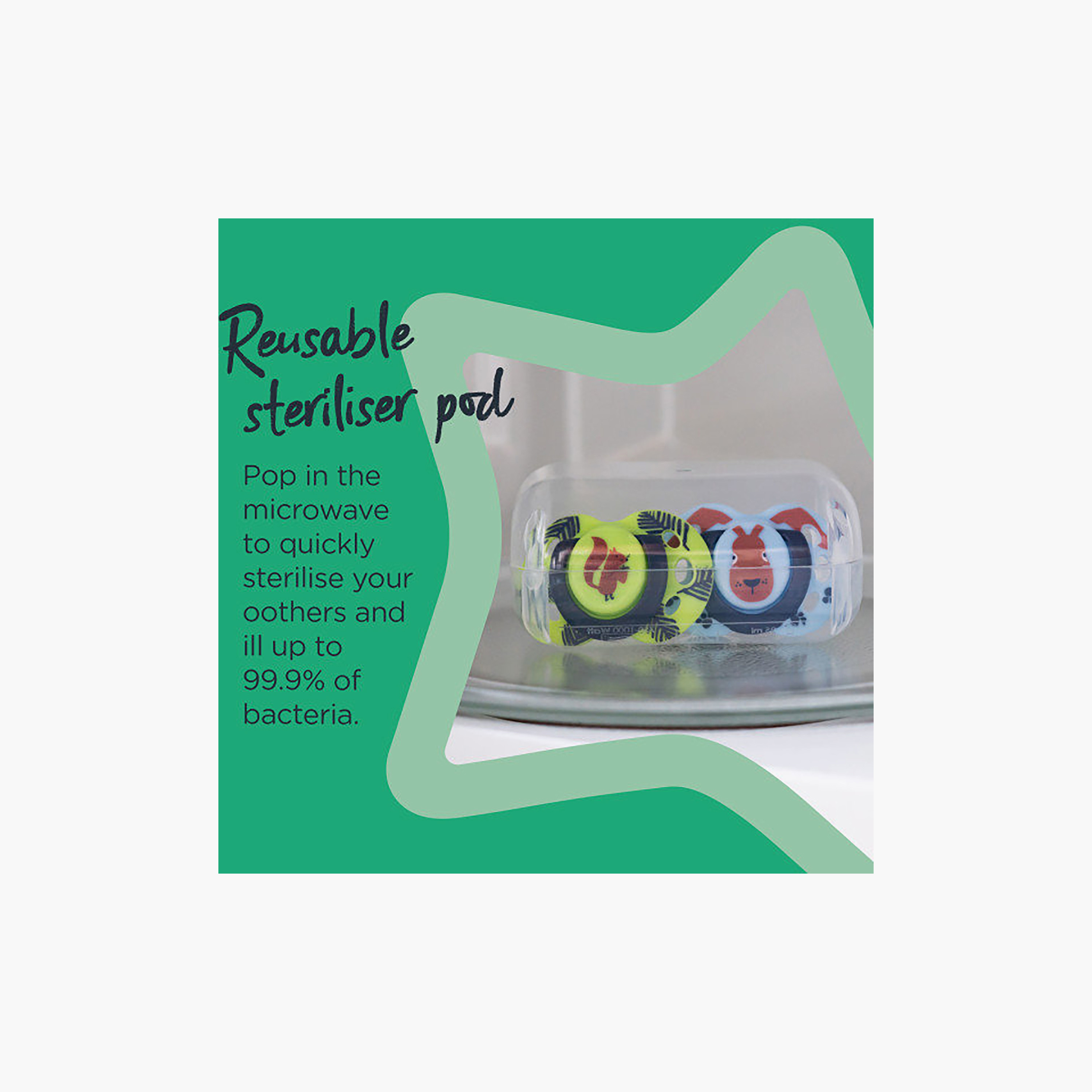 Tommee Tippee 2-Piece Fun Friends Soothers with Case - 18-36 Months - Assorted-baby-feeding-pacifiers-image-7