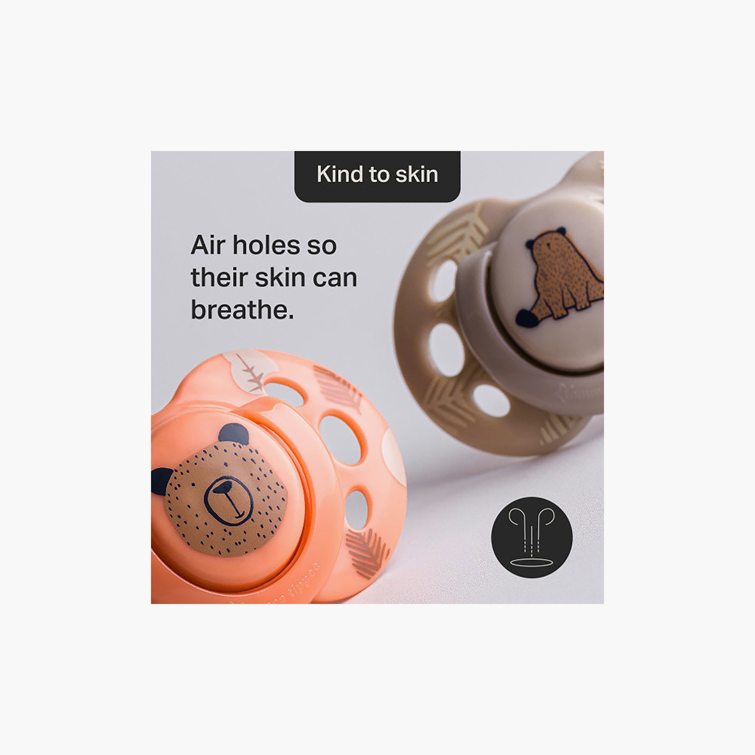 Tommee Tippee 2-Piece Fun Friends Soothers with Case - 0-6 Months - Assorted-baby-feeding-pacifiers-image-5