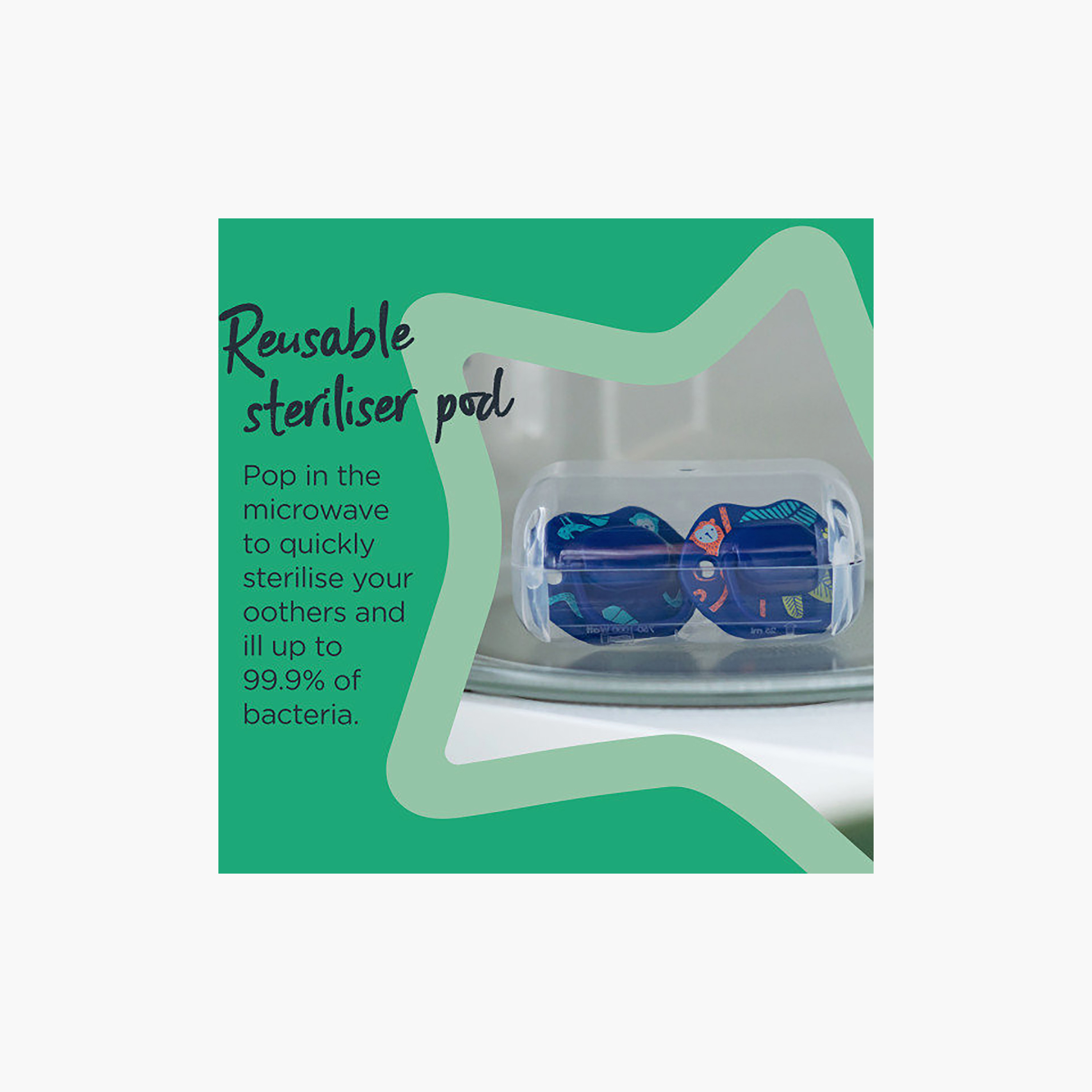 Tommee Tippee 2-Piece Moda Midnight Jungle Soother with Case - 18-36 Months - Assorted-baby-feeding-pacifiers-image-6