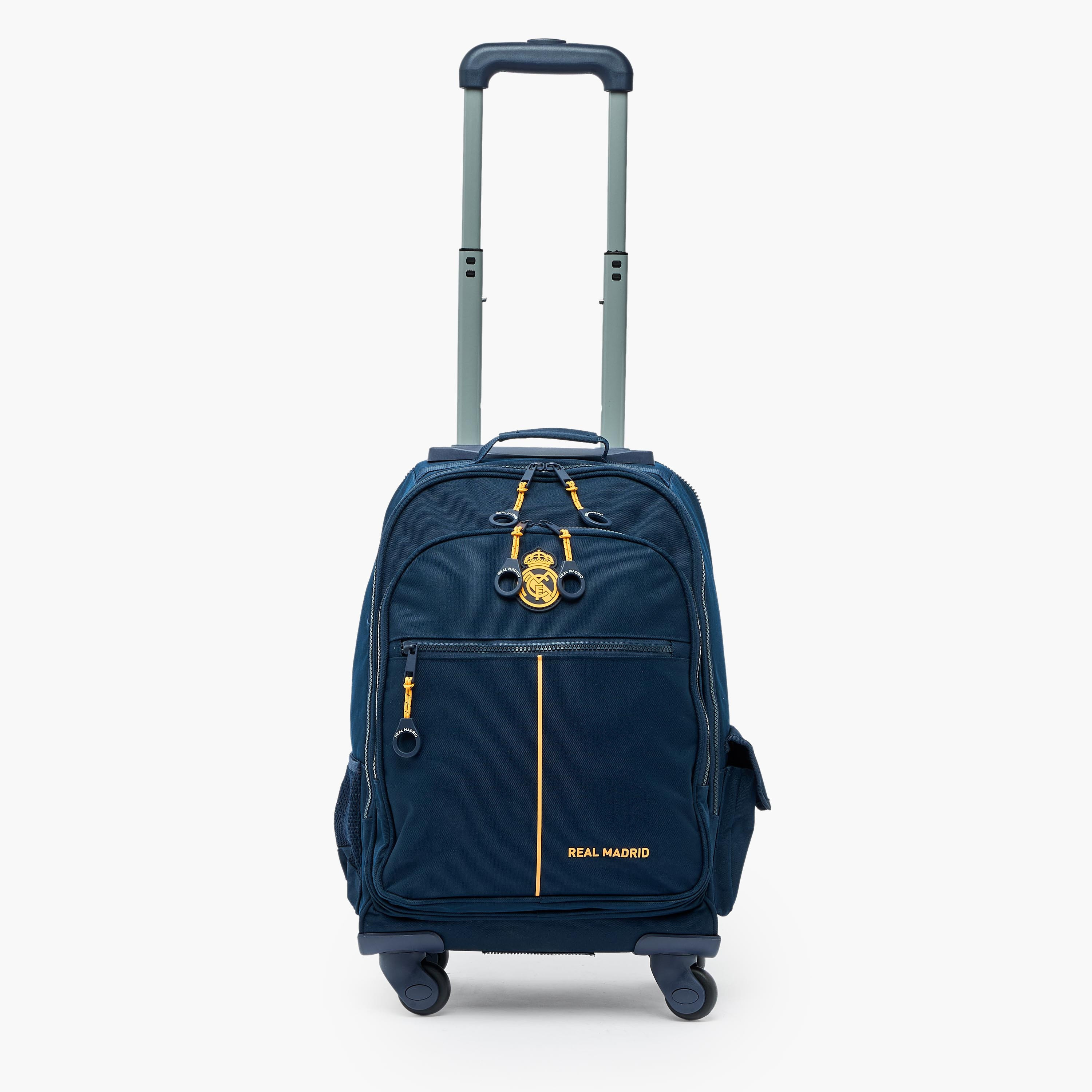 Real Madrid Printed Trolley Backpack for Boys 8-13 Years with Retractable Handle - 18 inches-school-bagsandbackpacks-trolleybags-image-4