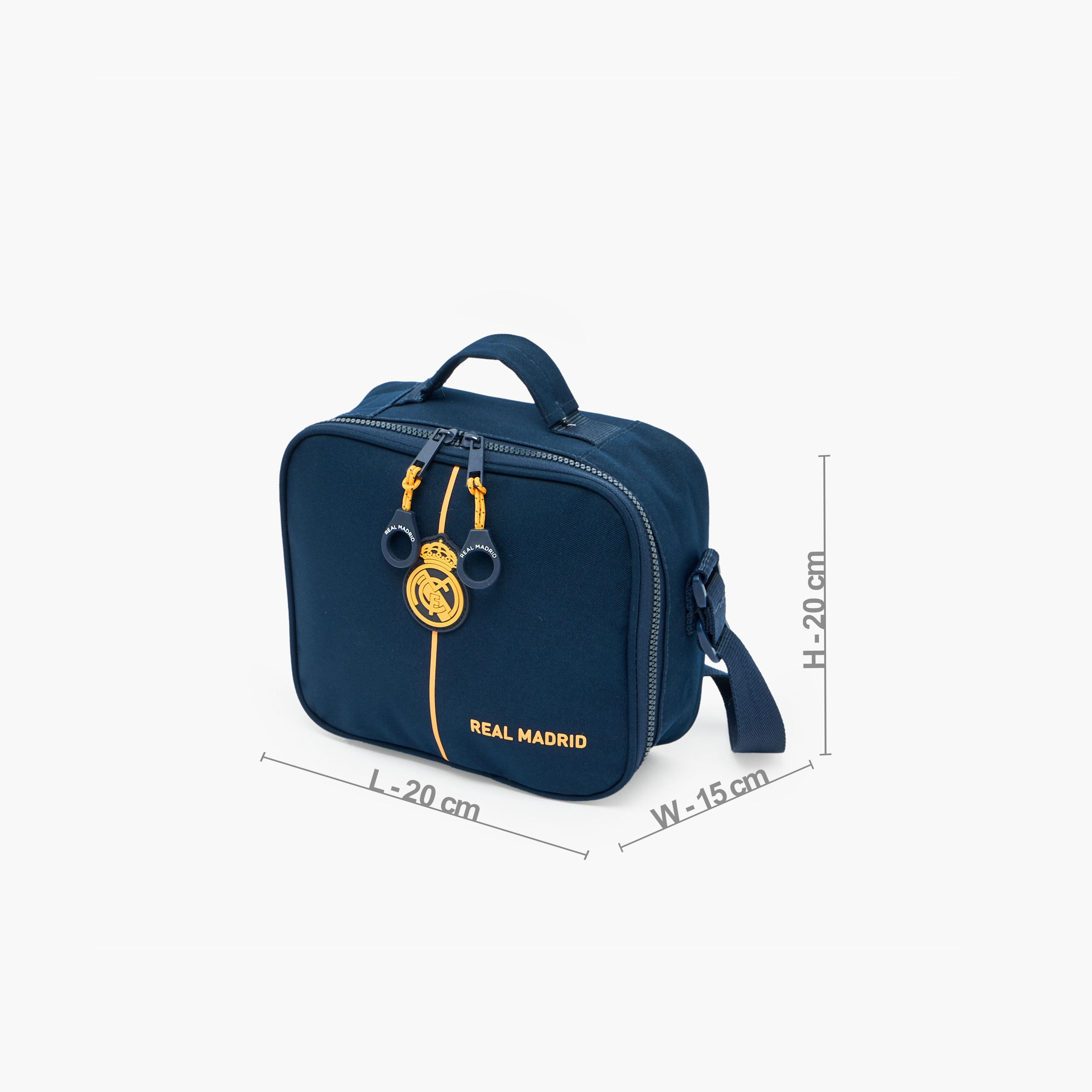 Real Madrid Logo Applique Lunch Bag for Boys 8-13 Years with Insulation-school-lunchessentials-lunchbags-image-6