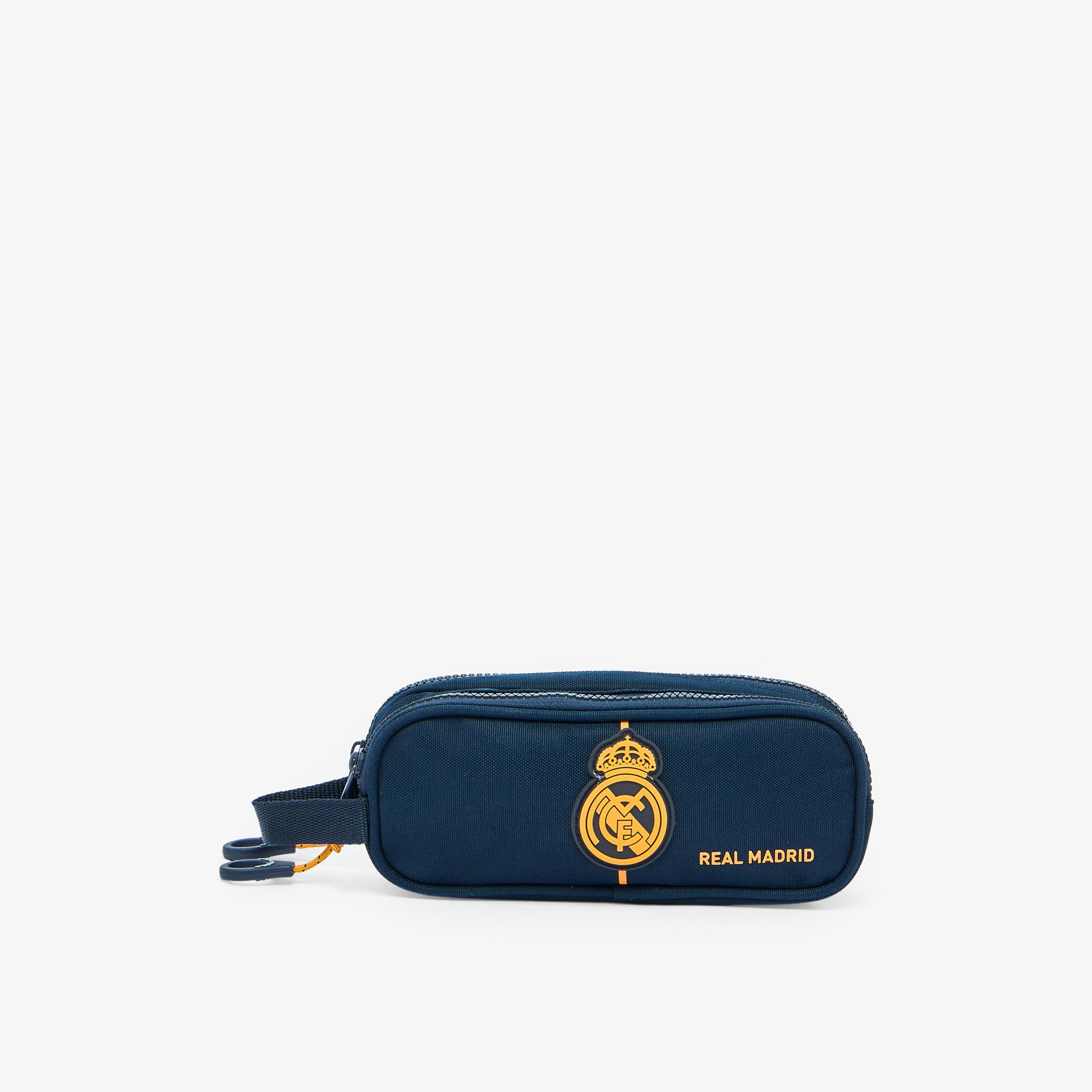 Real Madrid Logo Design Pencil Pouch with 2 Compartments-school-stationery-pencilcases-image-1