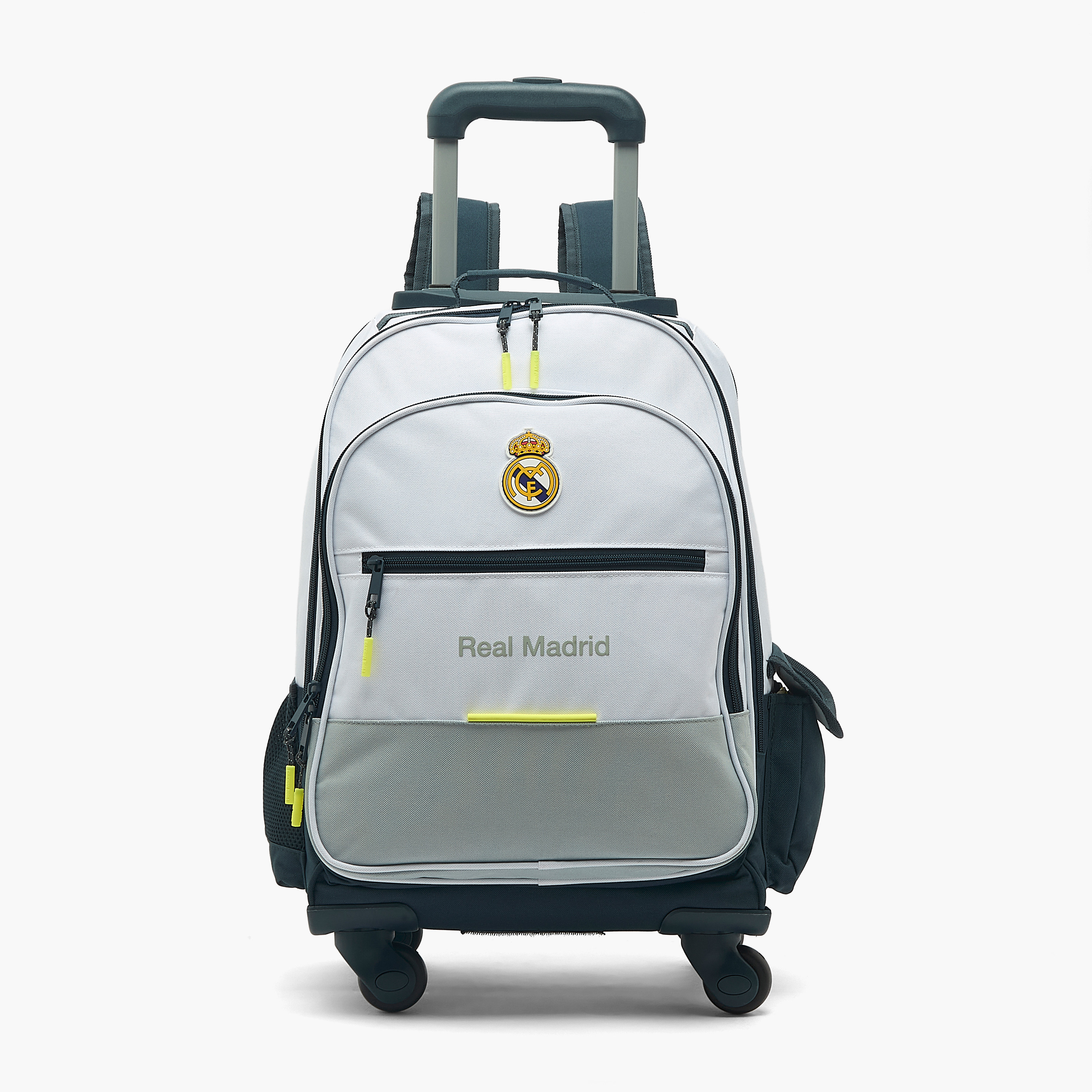 Real Madrid Colourblock Trolley Bag for Boys 8-12 Years with Retractable Handle - 18 inches-school-bagsandbackpacks-trolleybags-image-1