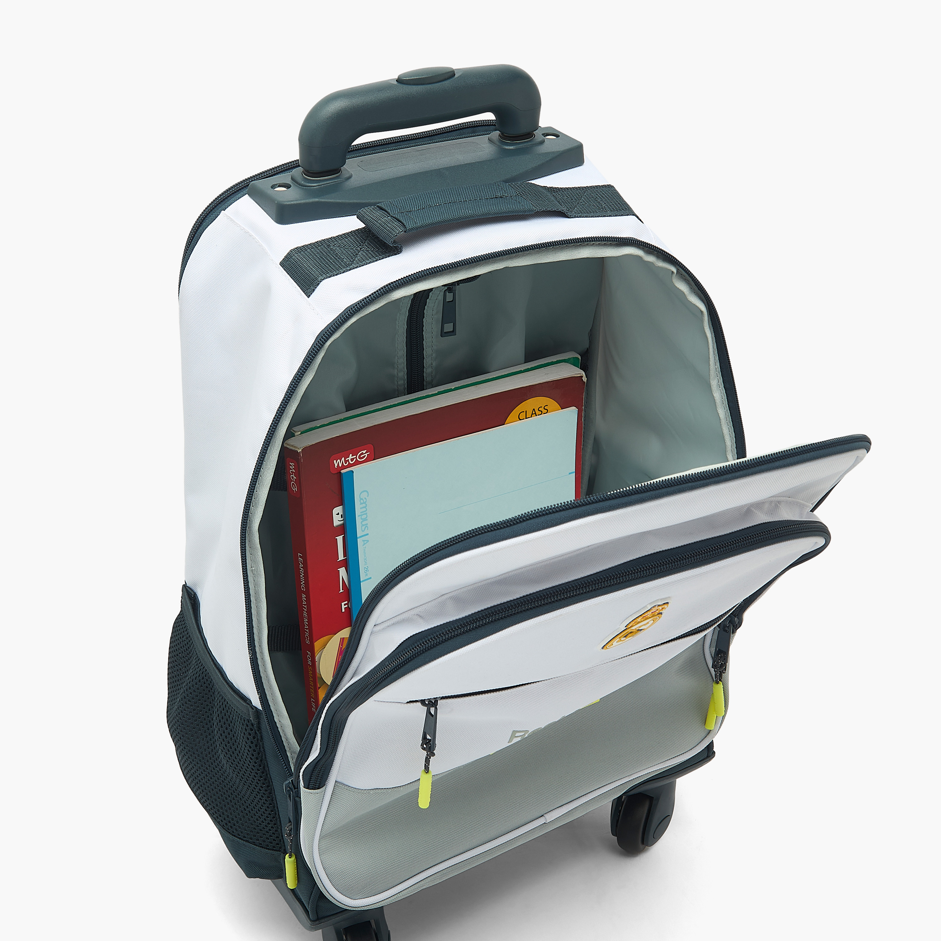 Real Madrid Colourblock Trolley Bag for Boys 8-12 Years with Retractable Handle - 18 inches-school-bagsandbackpacks-trolleybags-image-6