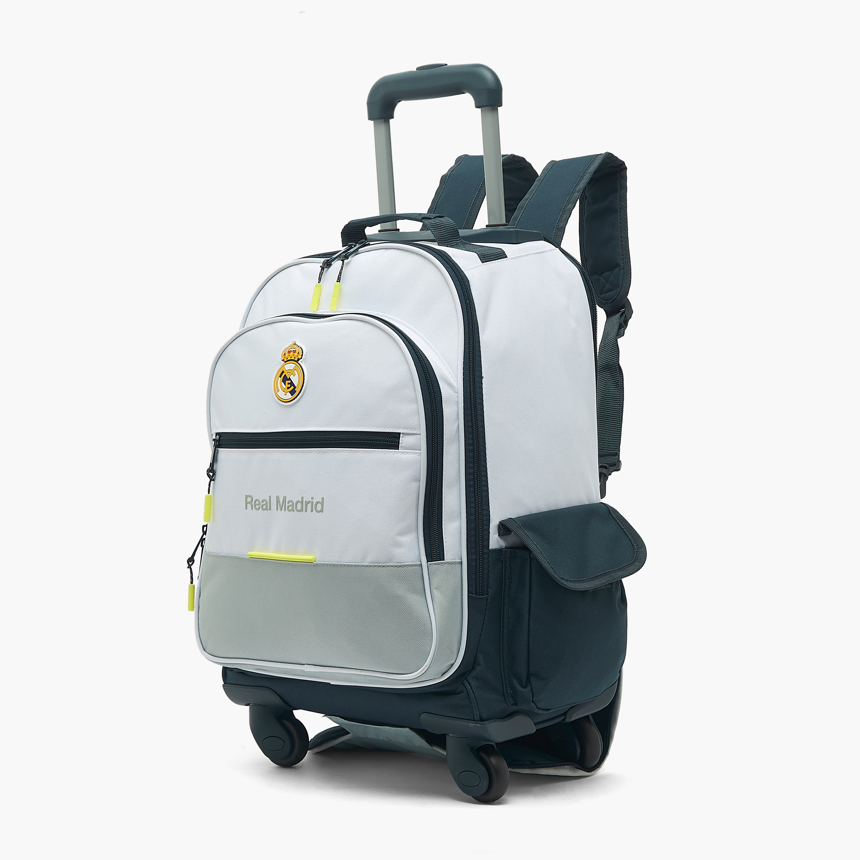 Real Madrid Colourblock Trolley Bag for Boys 8-12 Years with Retractable Handle - 18 inches-school-bagsandbackpacks-trolleybags-image-7