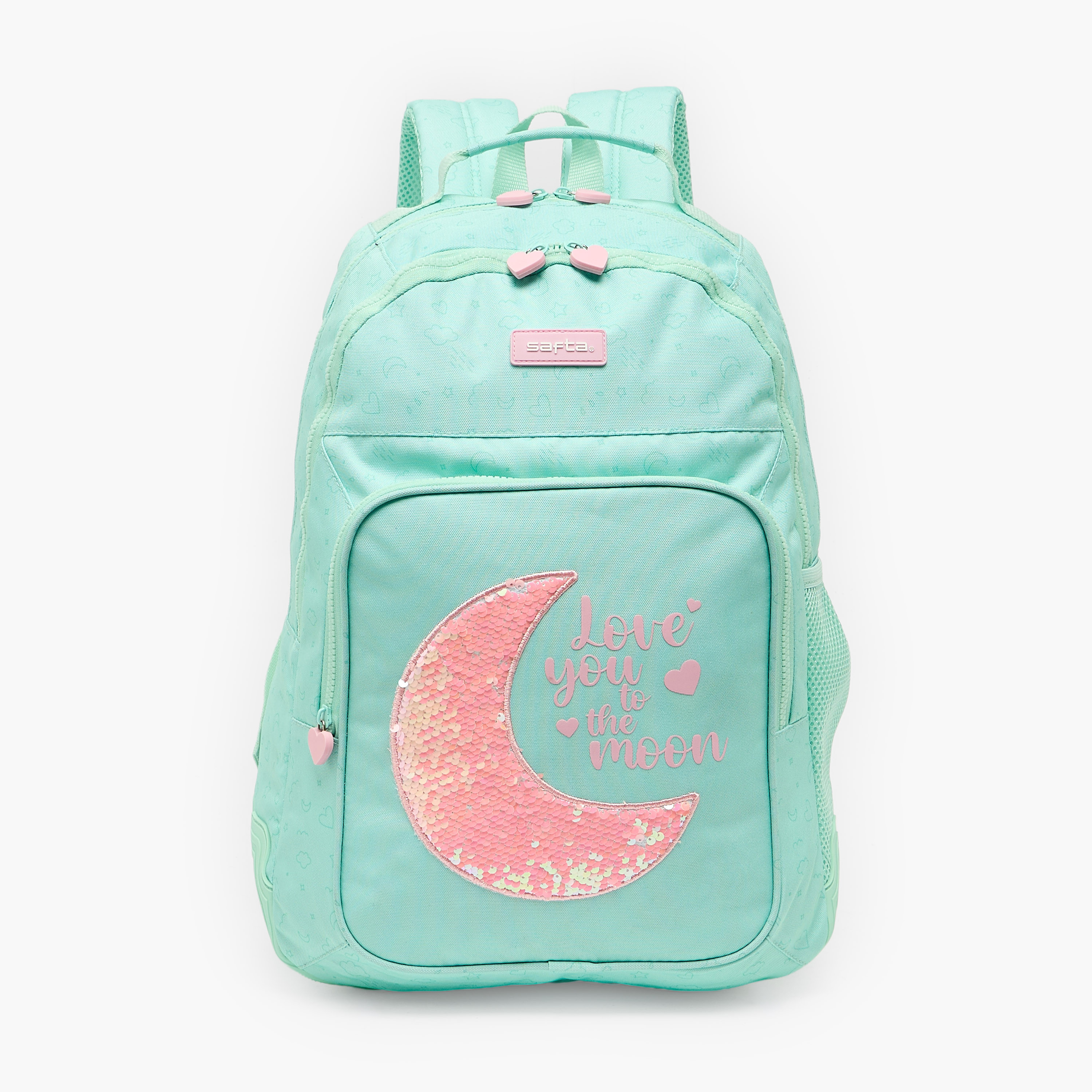 شنطة ظهر مزينة بحمالات كتف مبطنة للبنات من 8-13 سنة من سافتا - 17 بوصة-school-bagsandbackpacks-backpacks-image-1