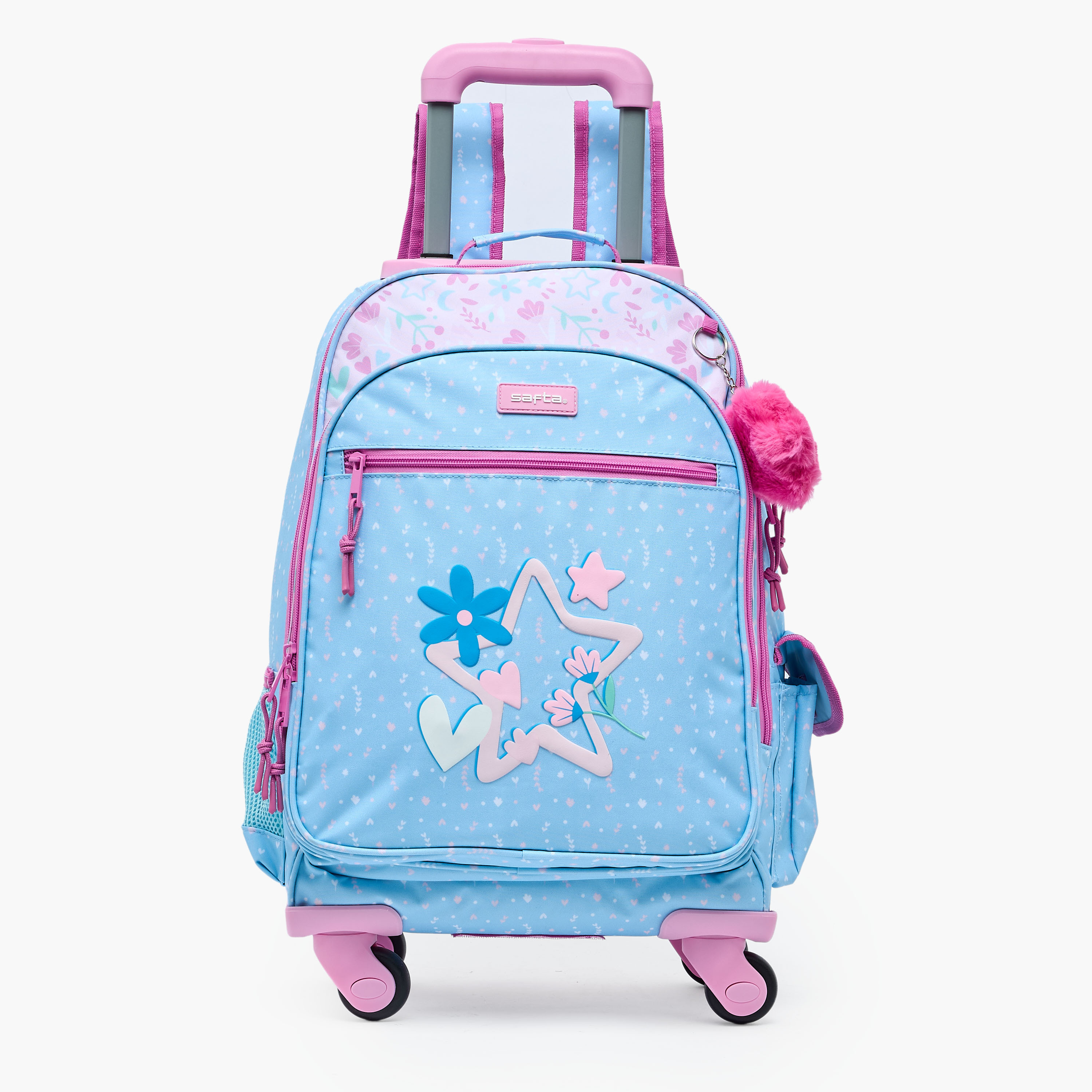 شنطة ظهر للبنات 8-13 سنة بأحزمة كتف مبطنة بطبعات زهور من سافتا - 18 بوصة-school-bagsandbackpacks-backpacks-image-1