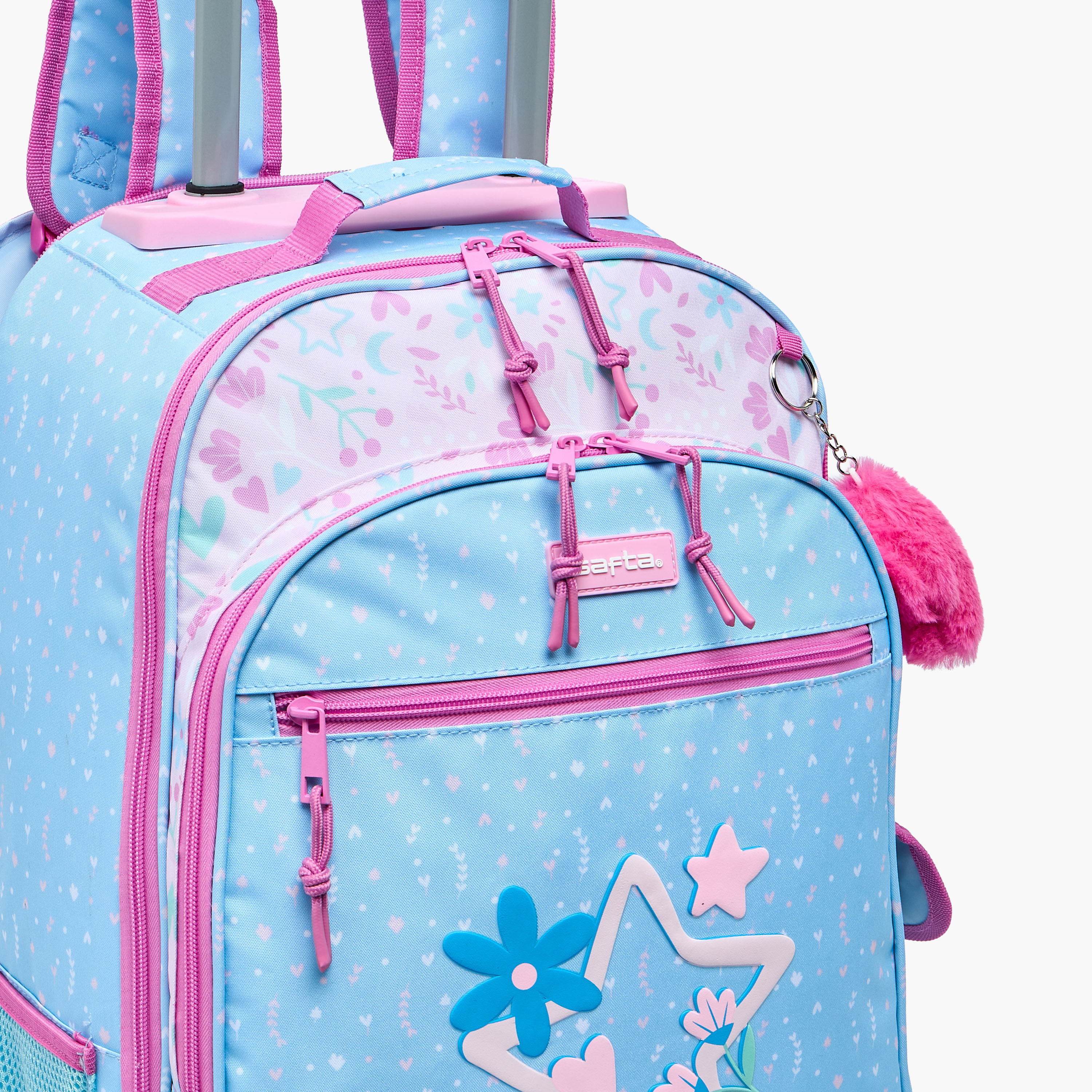 شنطة ظهر للبنات 8-13 سنة بأحزمة كتف مبطنة بطبعات زهور من سافتا - 18 بوصة-school-bagsandbackpacks-backpacks-image-4
