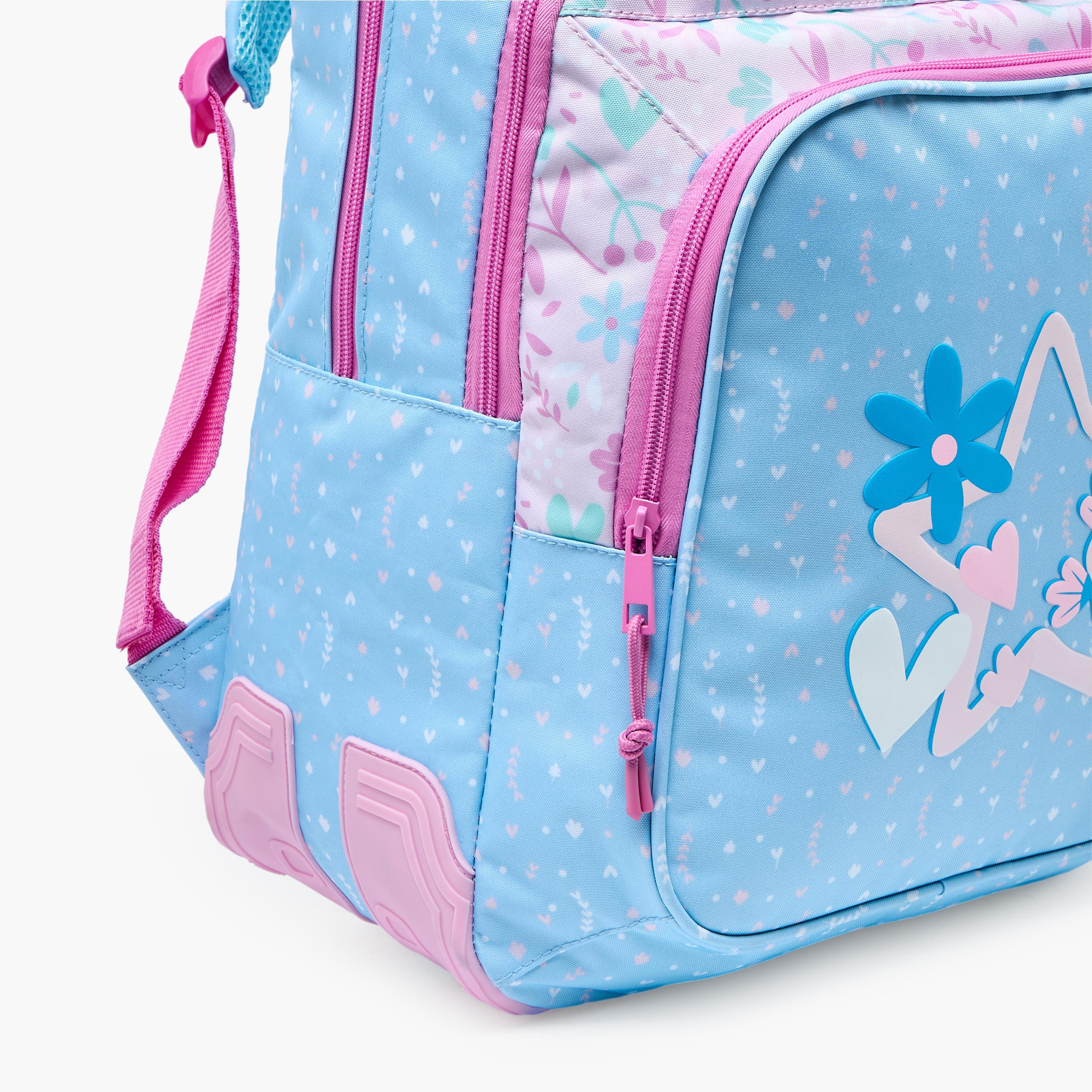 Safta Printed Trolley Backpack for Girls 8-13 Years with Water Bottle Pocket - 17 inches-school-bagsandbackpacks-trolleybags-image-4