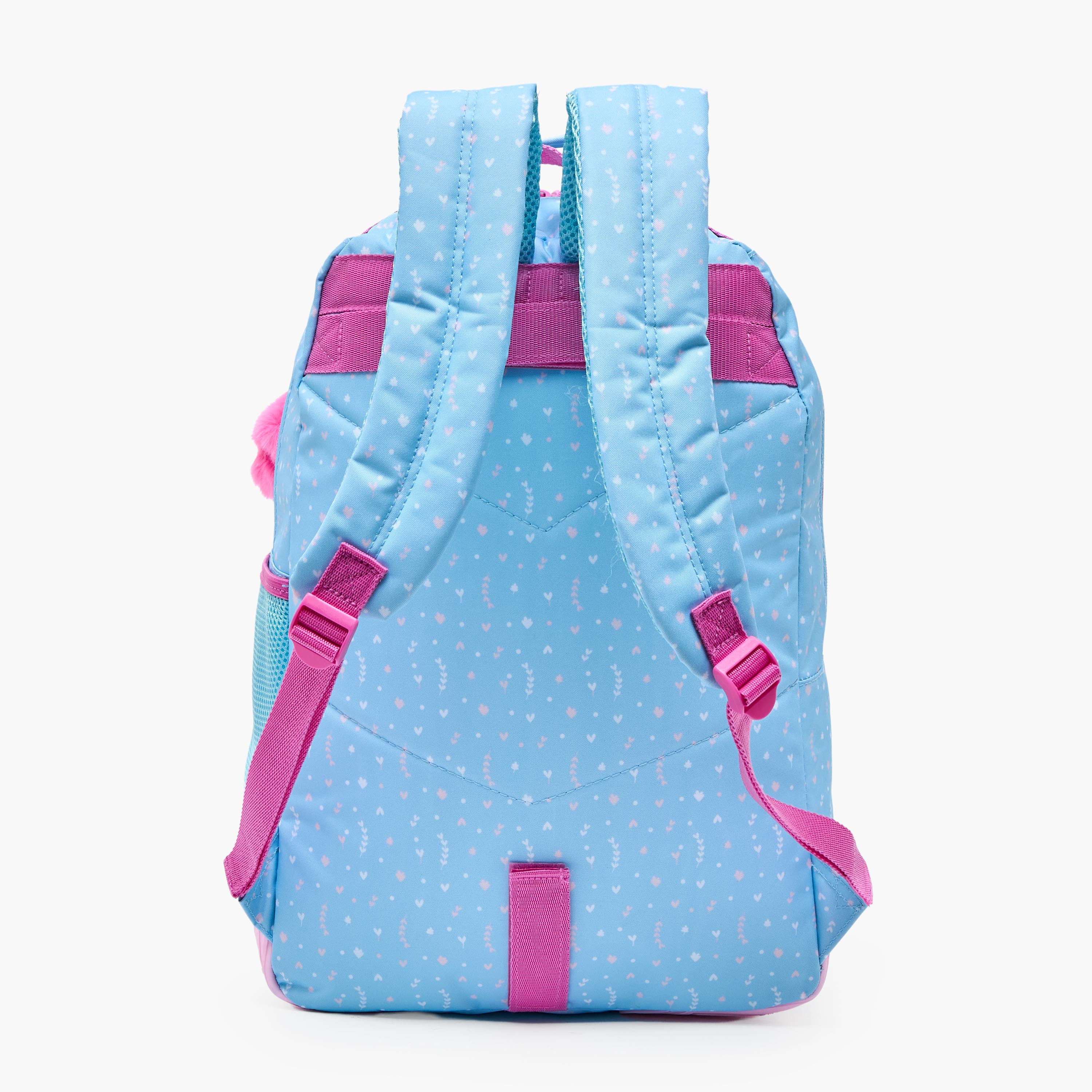 Safta Printed Trolley Backpack for Girls 8-13 Years with Water Bottle Pocket - 17 inches-school-bagsandbackpacks-trolleybags-image-9