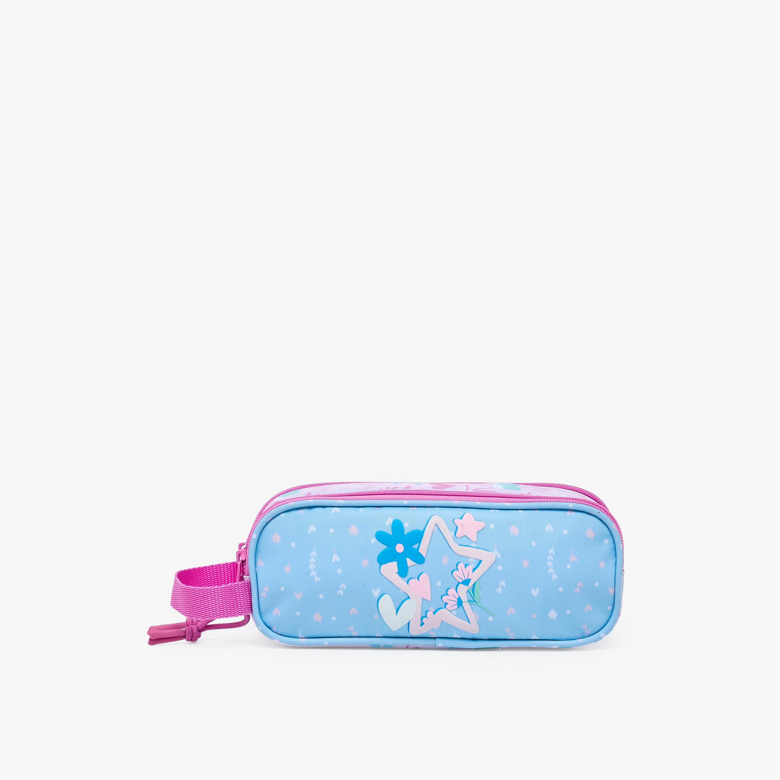 Safta Star Print Pencil Pouch with 2 Compartments-school-stationery-pencilcases-image-1