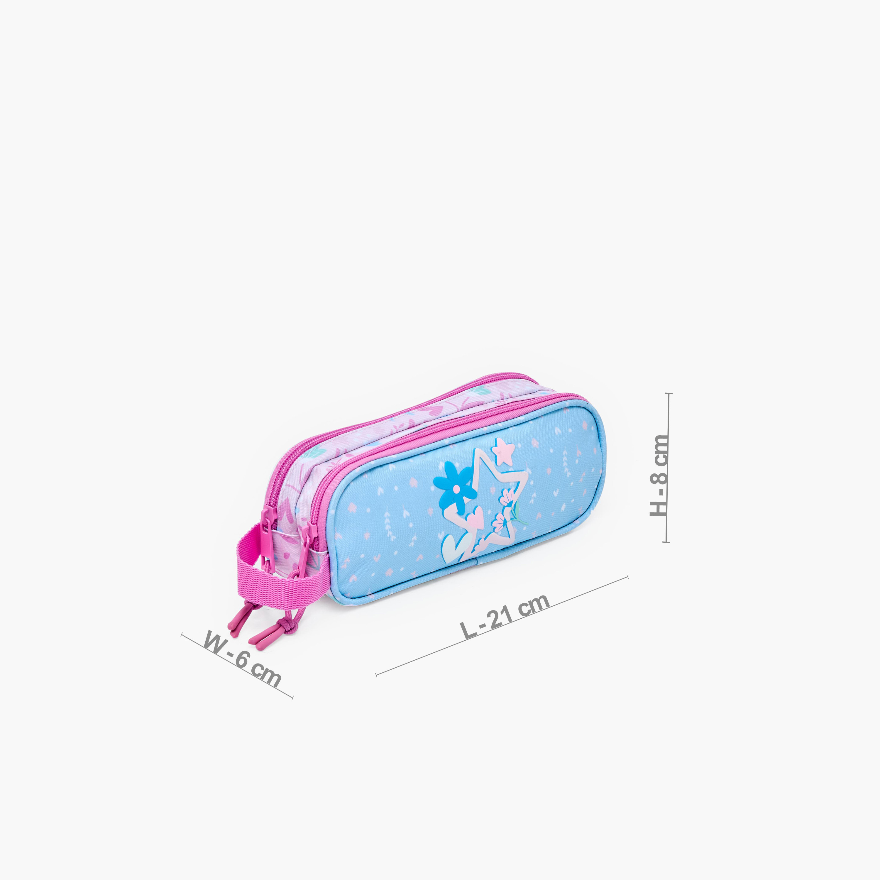 Safta Star Print Pencil Pouch with 2 Compartments-school-stationery-pencilcases-image-4