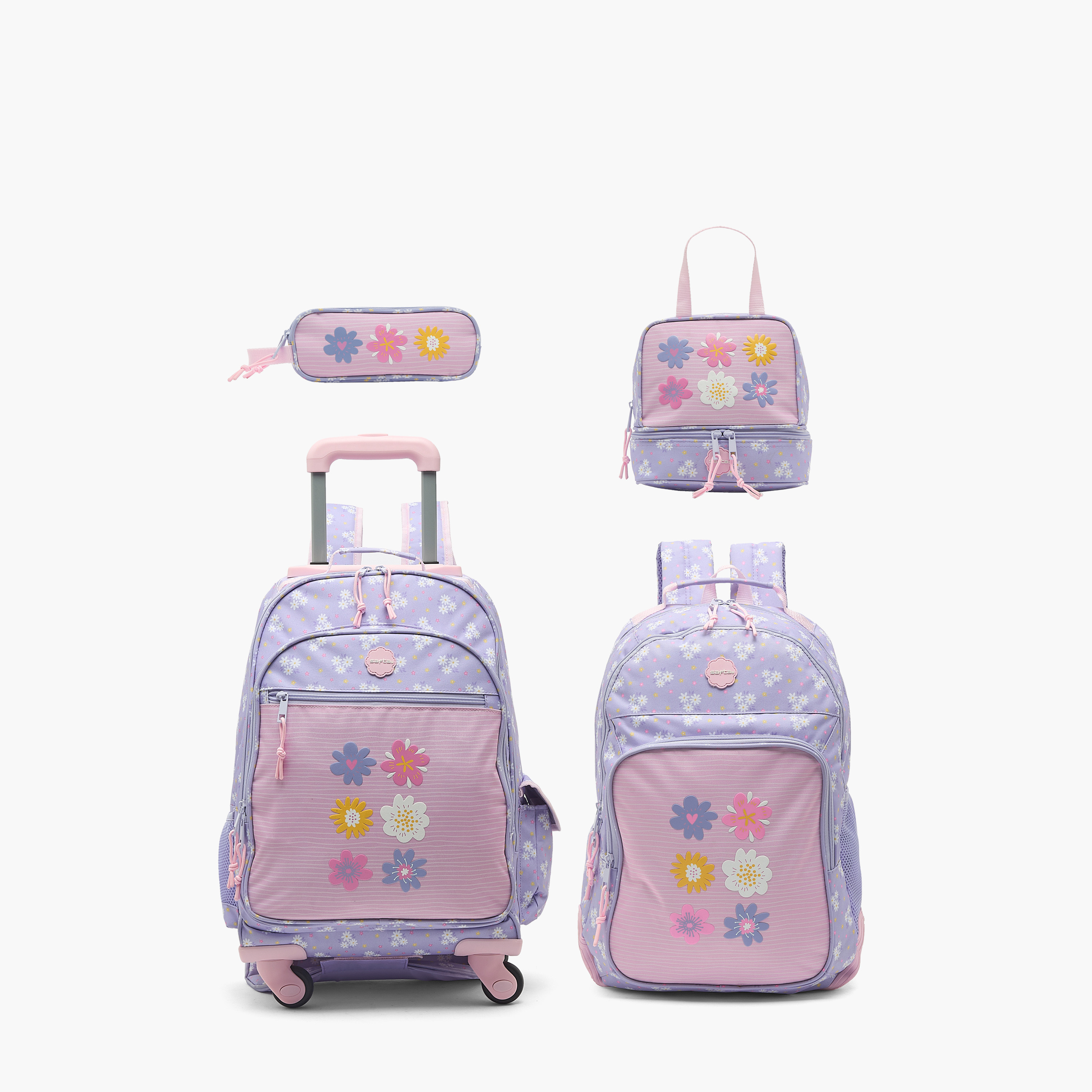 Safta Floral Print Backpack for Girls 8-13 Years with Adjustable Shoulder Straps - 17 inches-school-bagsandbackpacks-backpacks-image-11