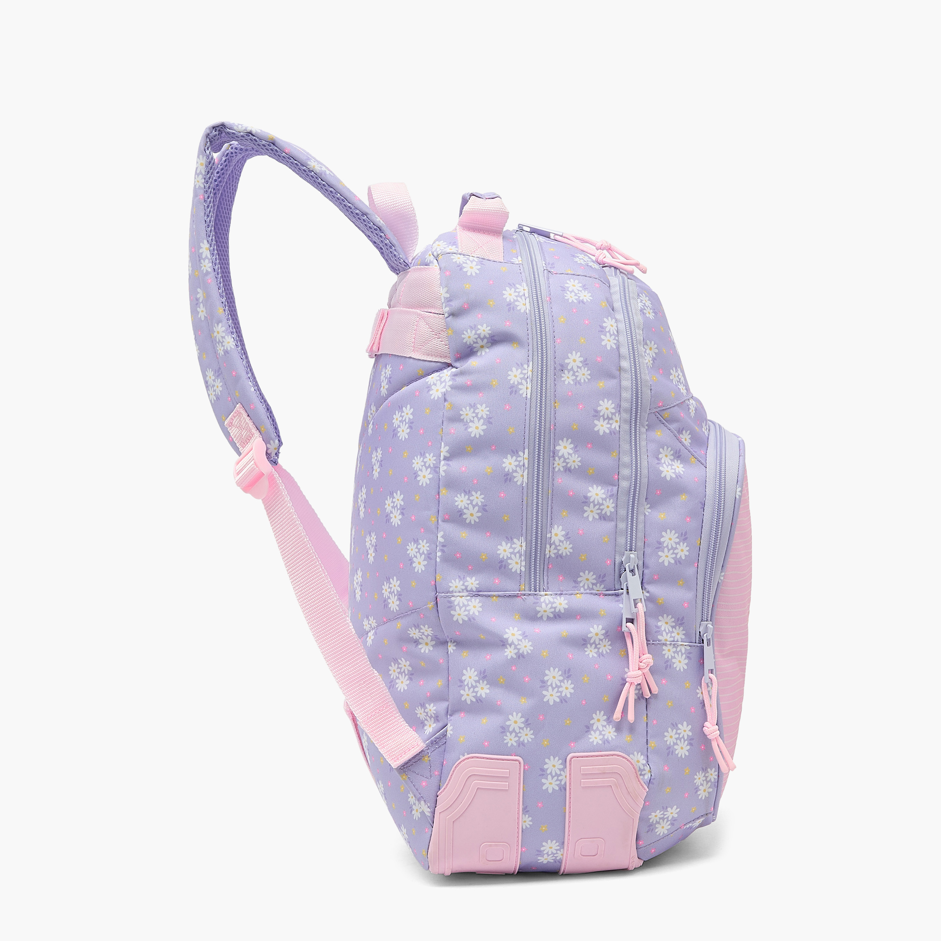 شنطة ظهر بطبعة زهور للبنات من 8 إلى 13 سنة بحزام كتف قابل للتعديل - 17 بوصة من سافتا-school-bagsandbackpacks-backpacks-image-7