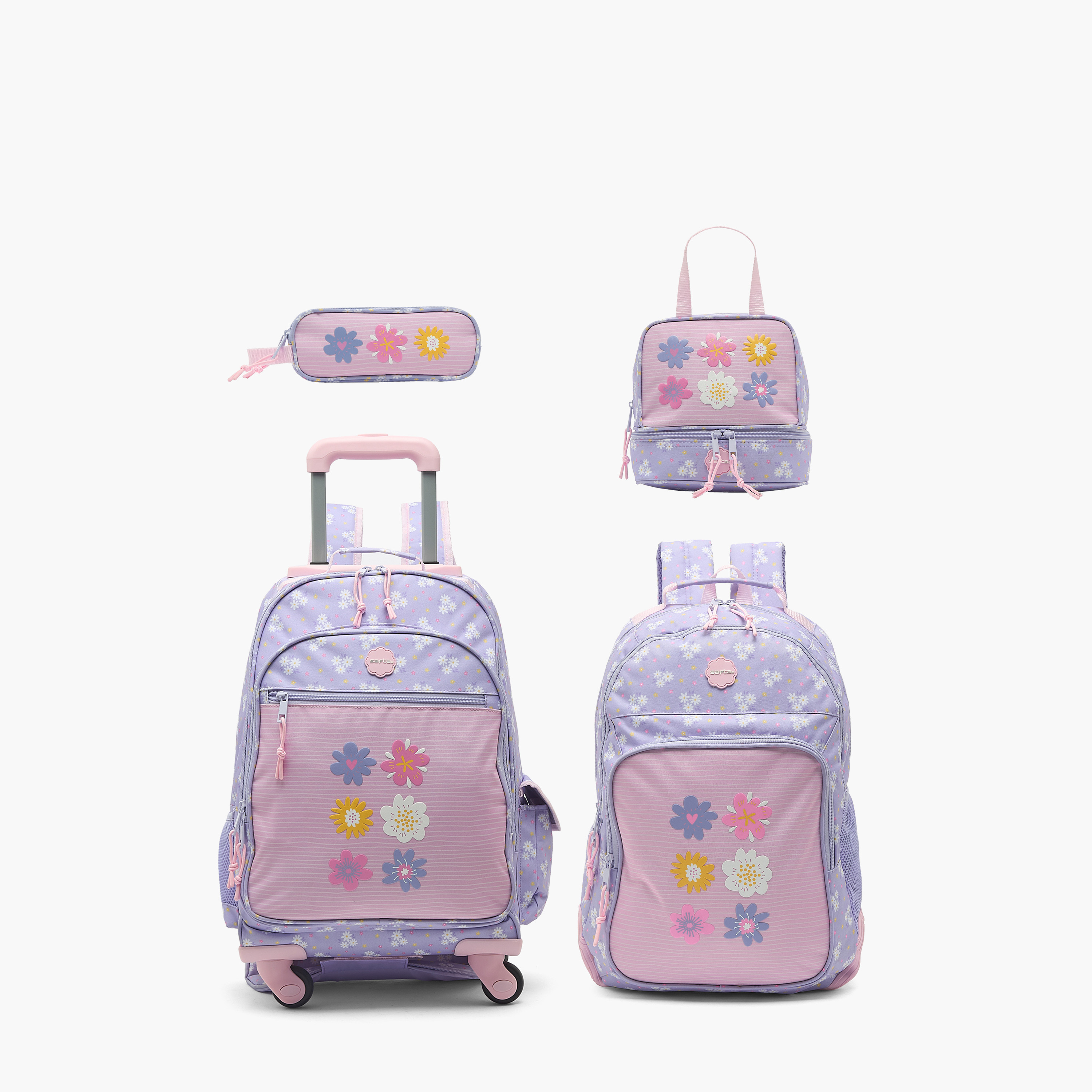 Safta Floral Print Backpack for Girls 8-13 Years with Padded Strap-school-bagsandbackpacks-trolleybags-image-16