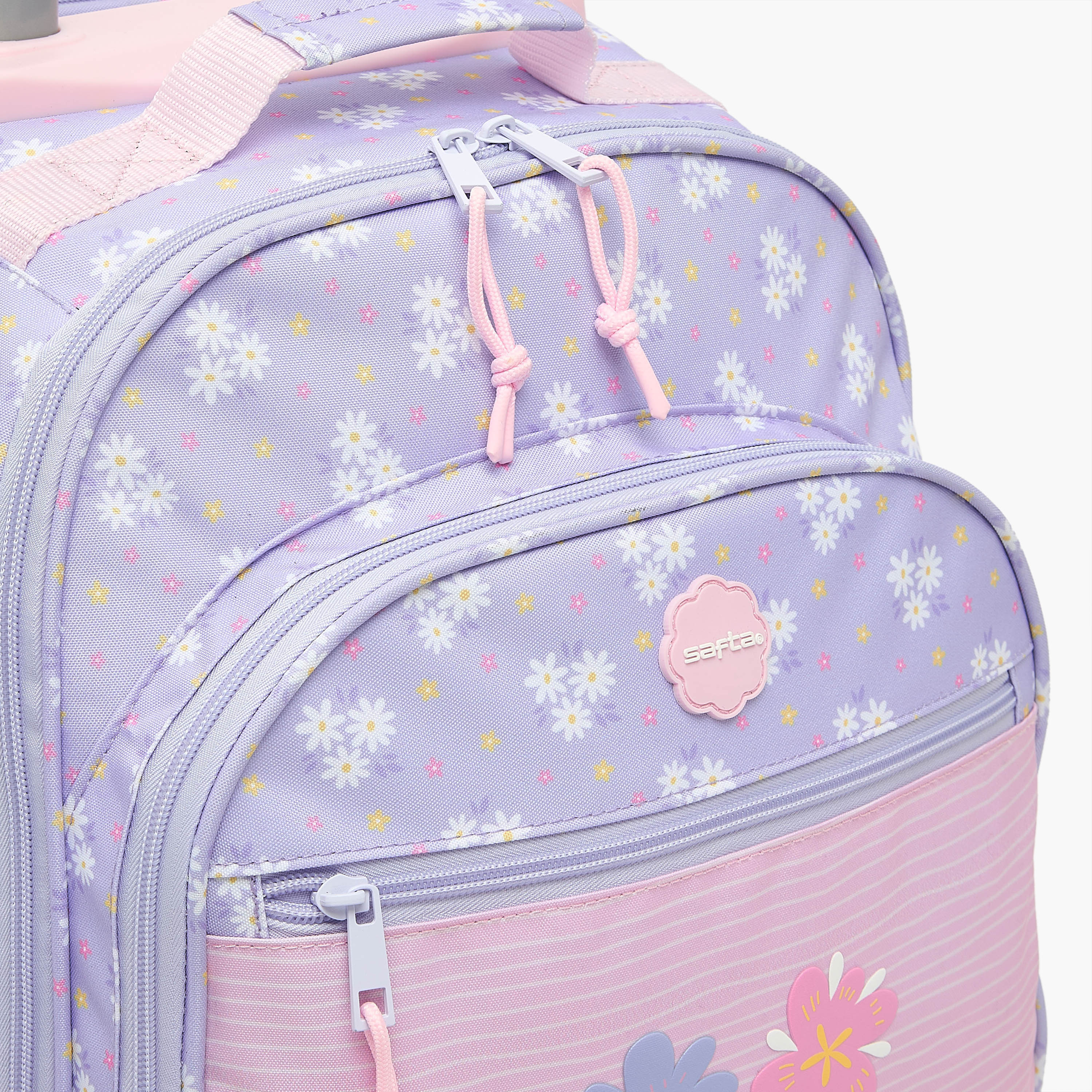 Safta Floral Print Backpack for Girls 8-13 Years with Padded Strap-school-bagsandbackpacks-trolleybags-image-4