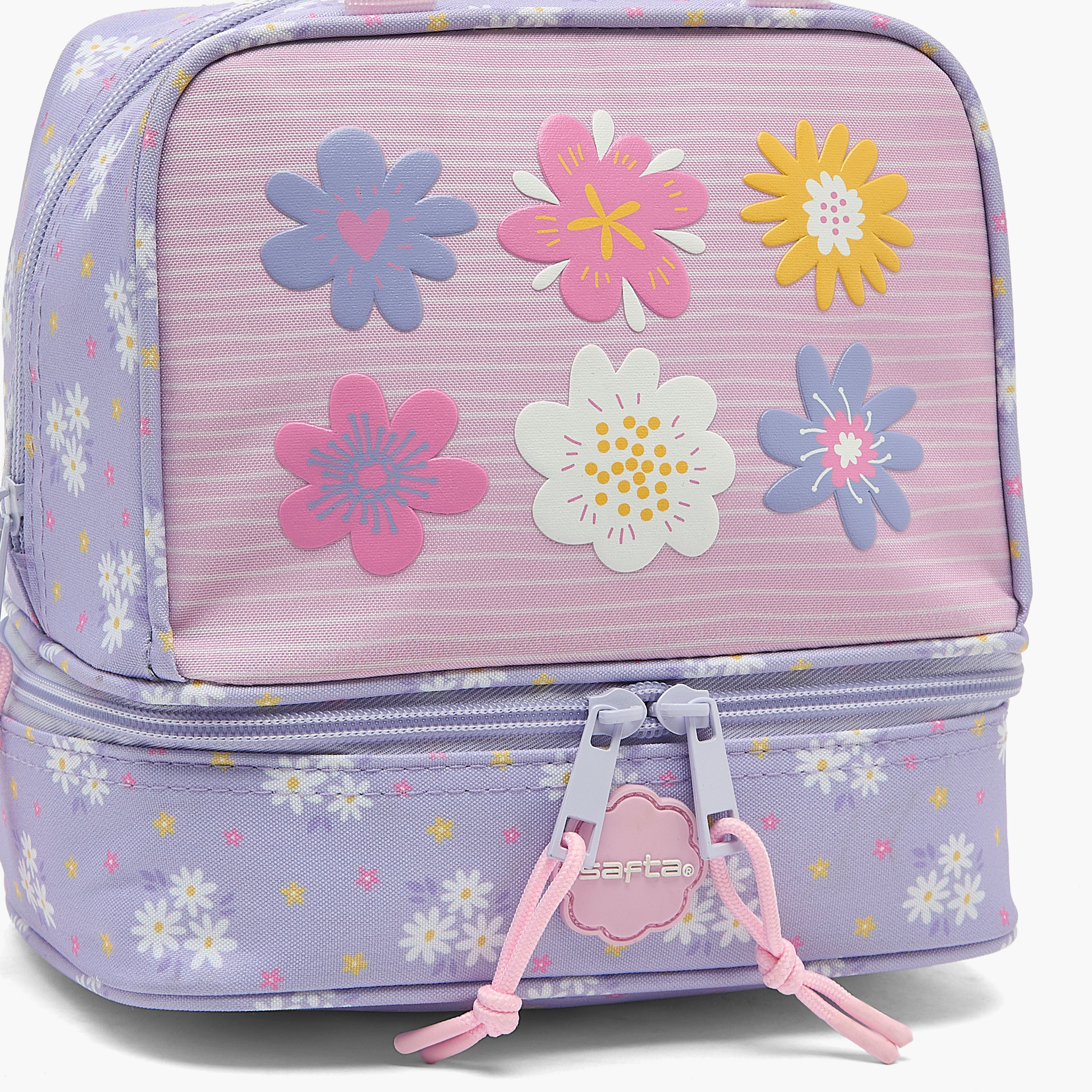 Safta Floral Print Lunch Bag for Girls 8-13 Years with Shoulder Strap-school-lunchessentials-lunchbags-image-3