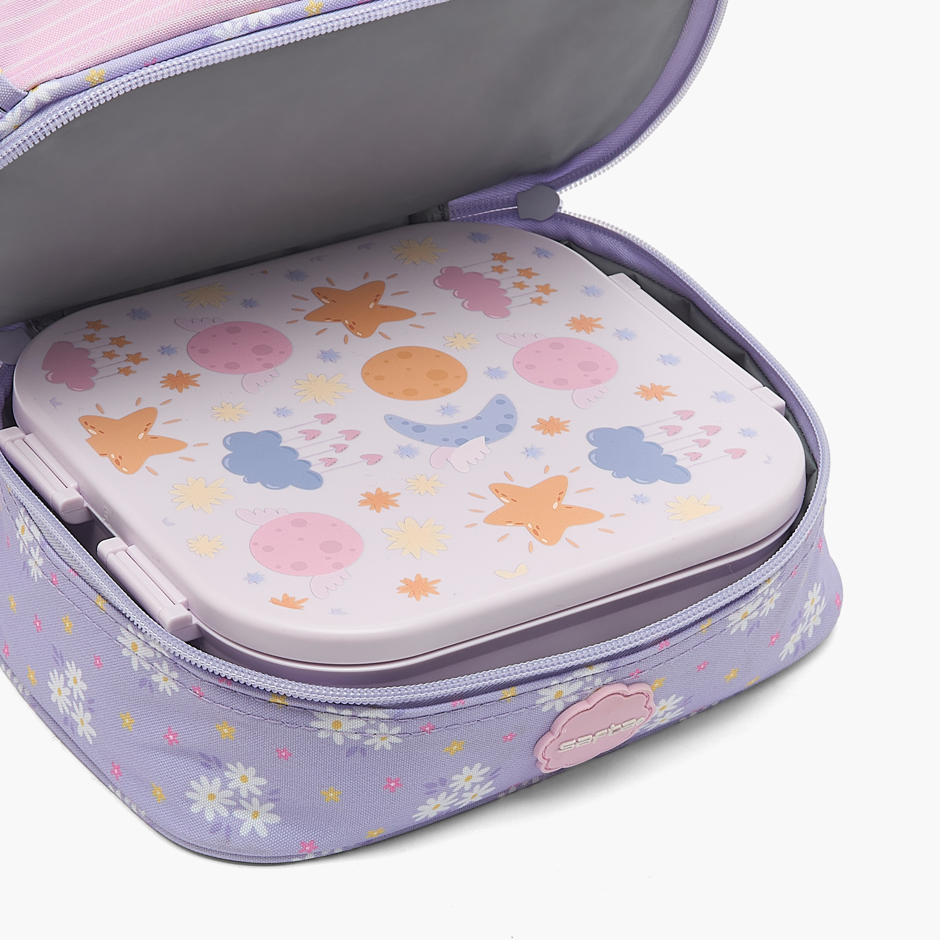 Safta Floral Print Lunch Bag for Girls 8-13 Years with Shoulder Strap-school-lunchessentials-lunchbags-image-4