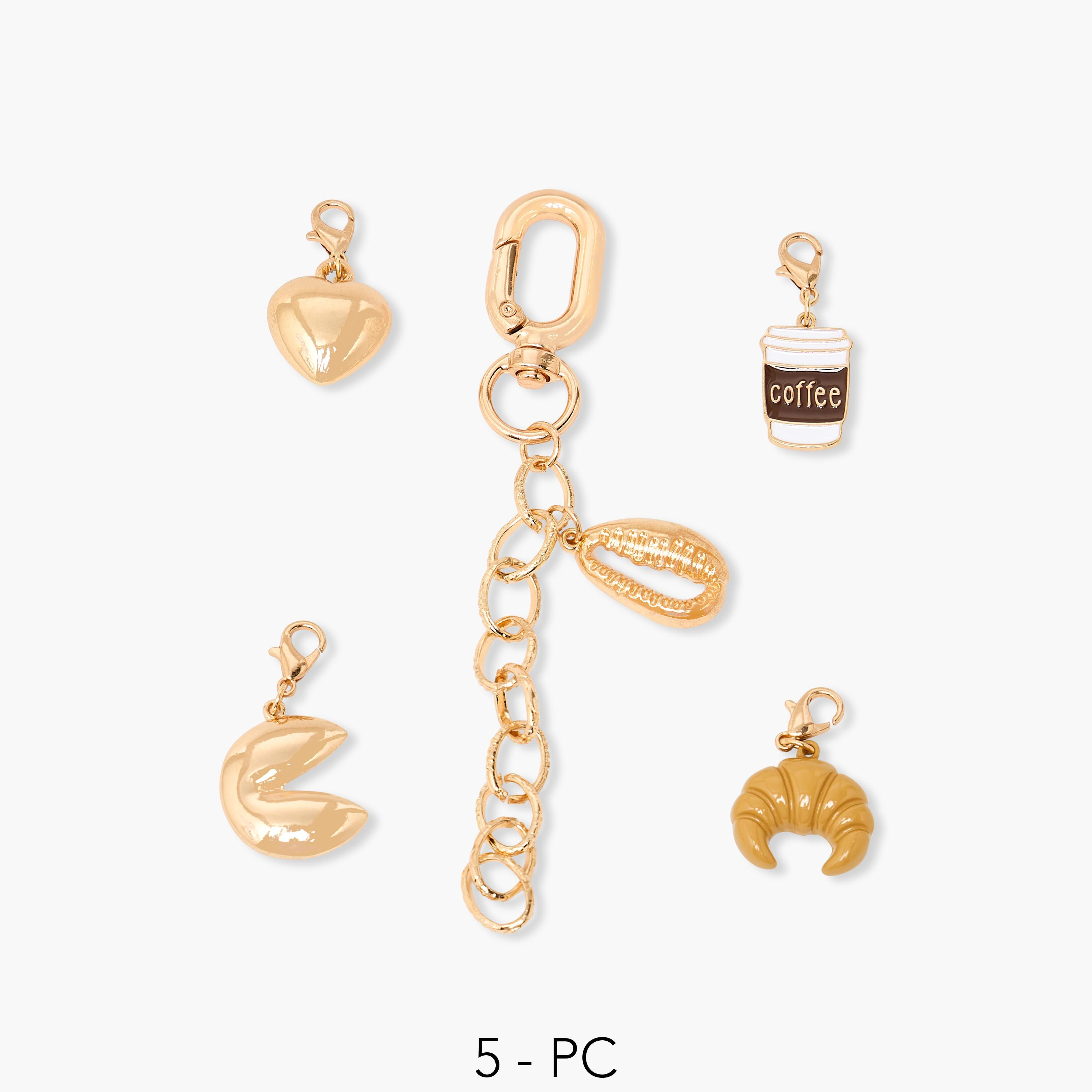 Set of 5 - Embellished Charms-girls-accessories-keyringsandbagcharms-image-1