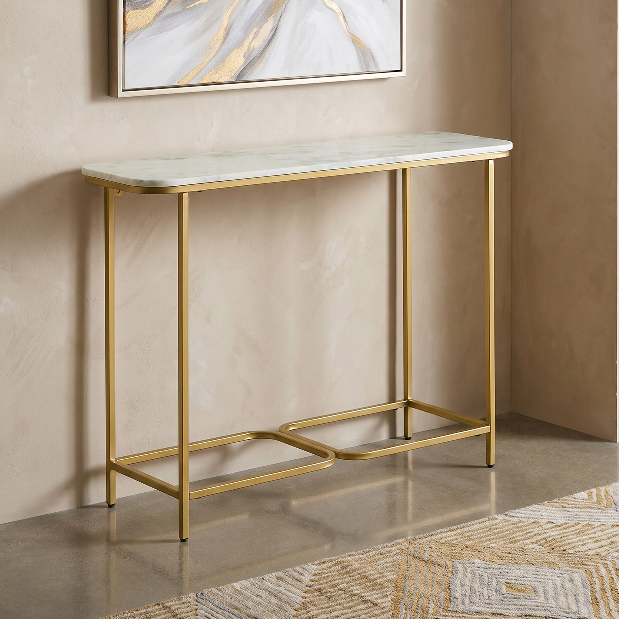 Marble Top Console Table-furniture-livingroom-sideandendtables-image-1