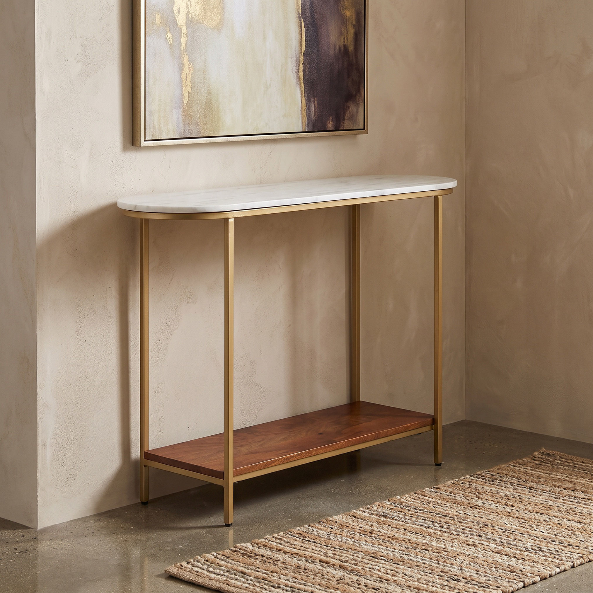 Marble Top Console Table-furniture-livingroom-sideandendtables-image-1